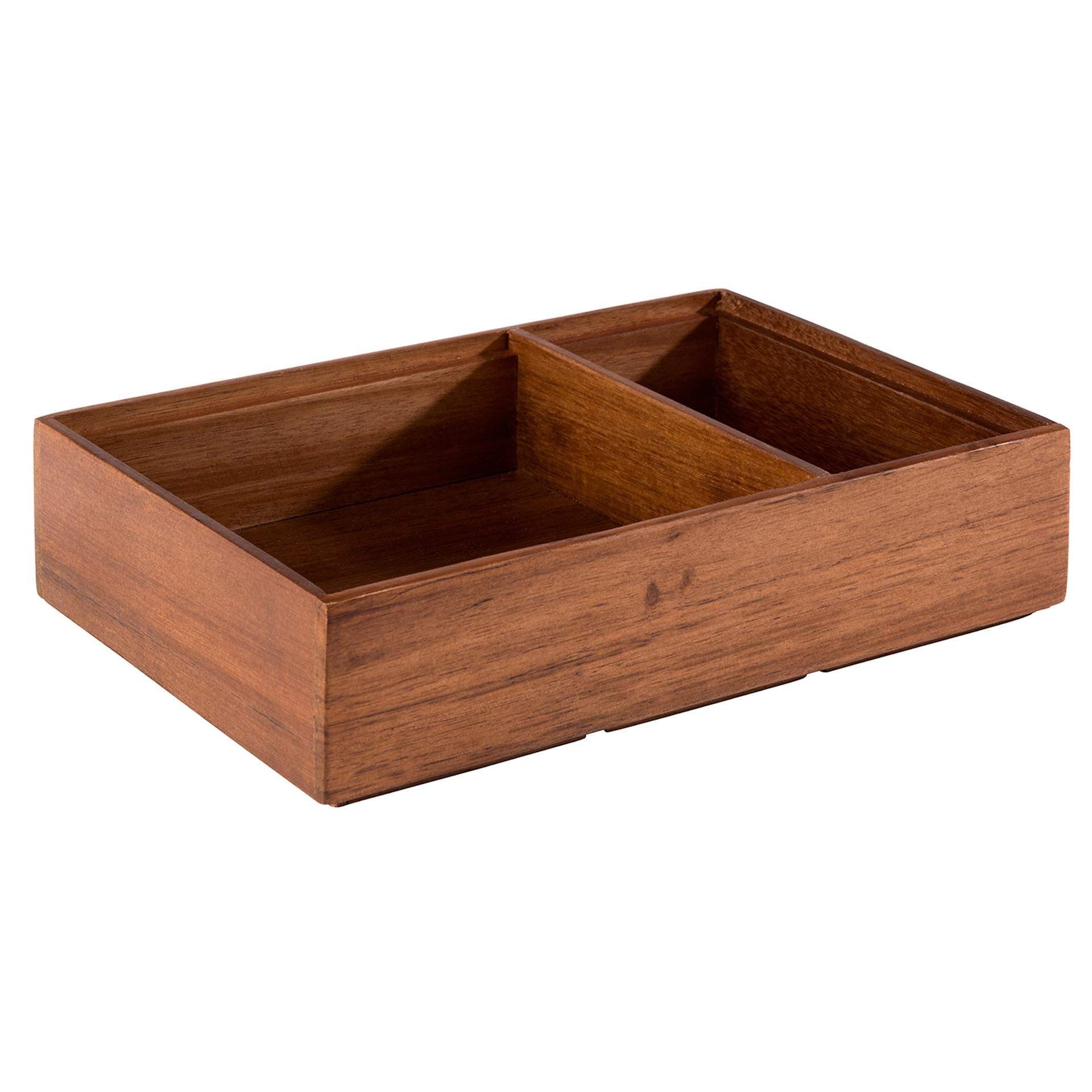 Holzbox - Echtholzstruktur - Serie Woody - rechteckig - Abm. 22,5 x 15 x 5,5 cm - Akazienholz - 11651-B