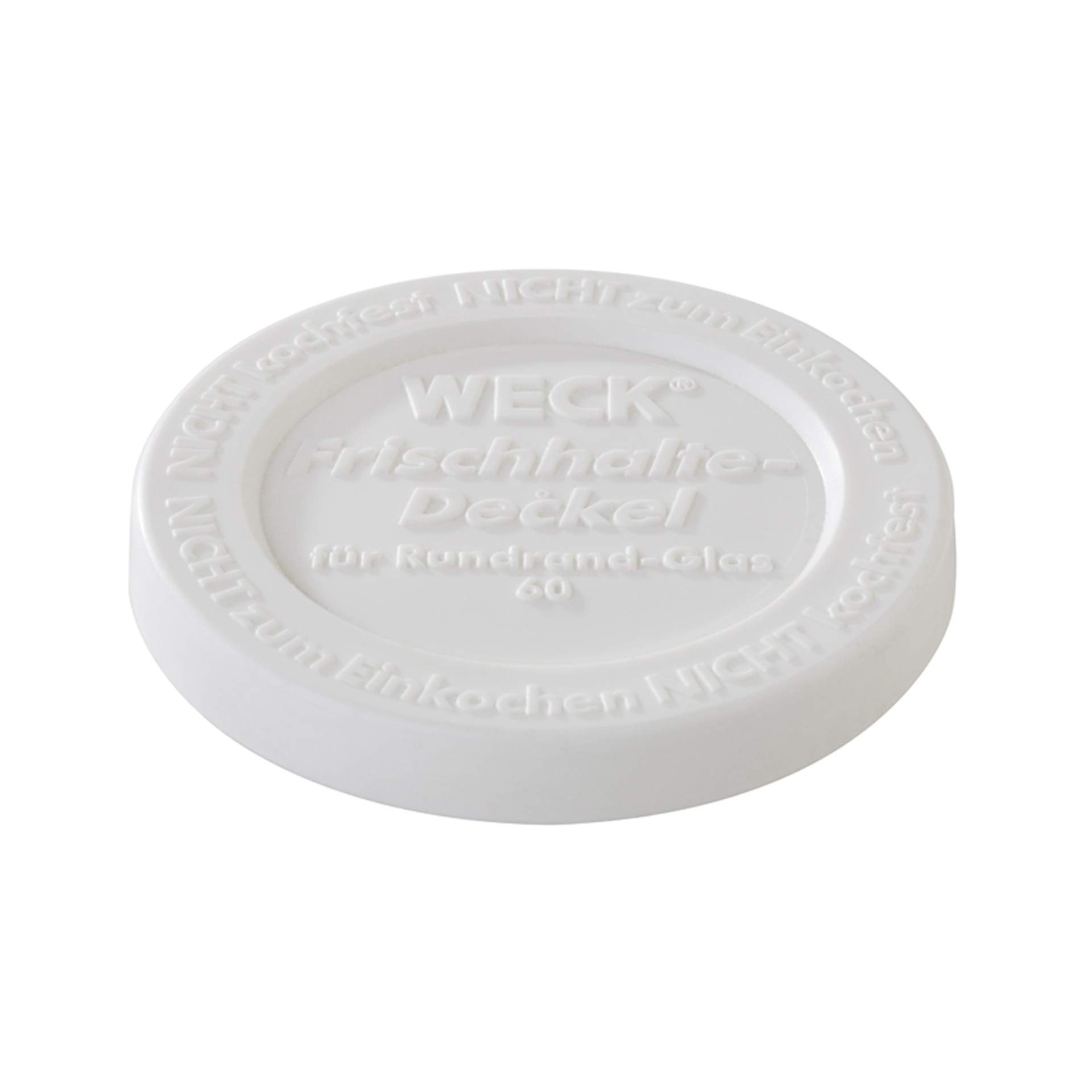 Weck-Frischhaltedeckel - 5er Set - weiß - Abm. 1,0 cm - Ø 7,0 cm - Polyethylen - 82338-B