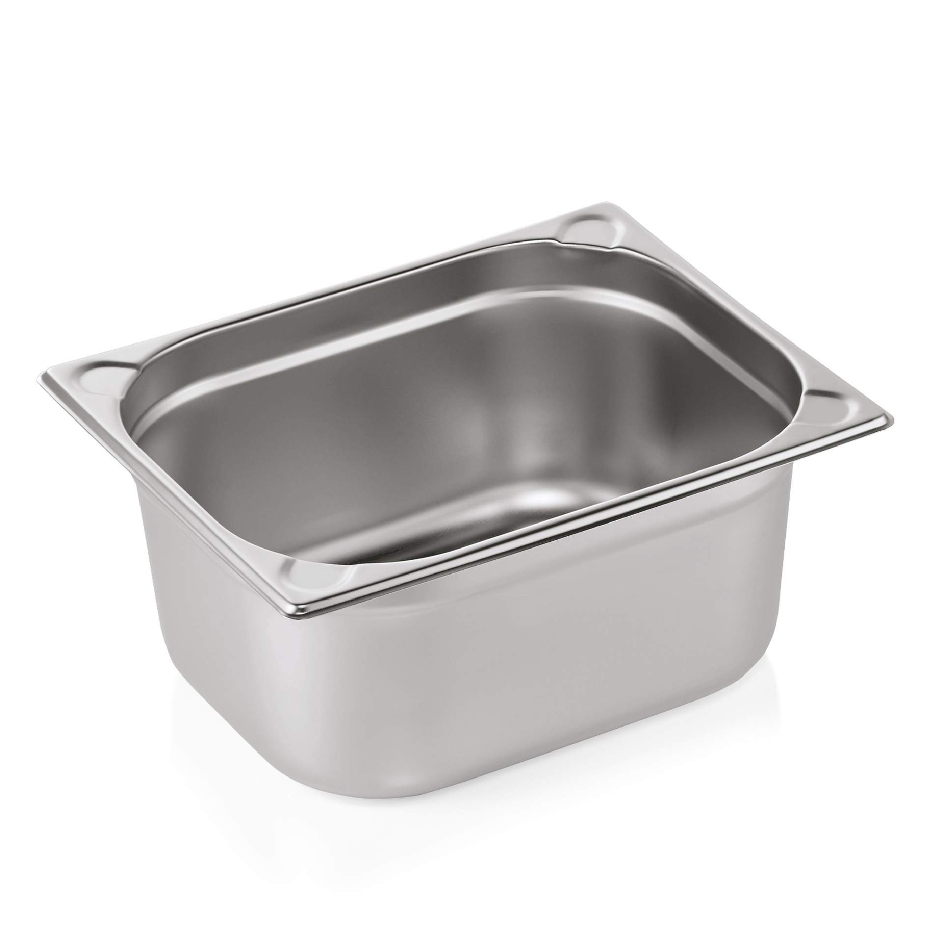 GN-Behälter - mit U-Profil-Ecken - GN 1/2 - 150 mm - Inhalt 9,5 l - Serie 76 - Chromnickelstahl - 7612150-A