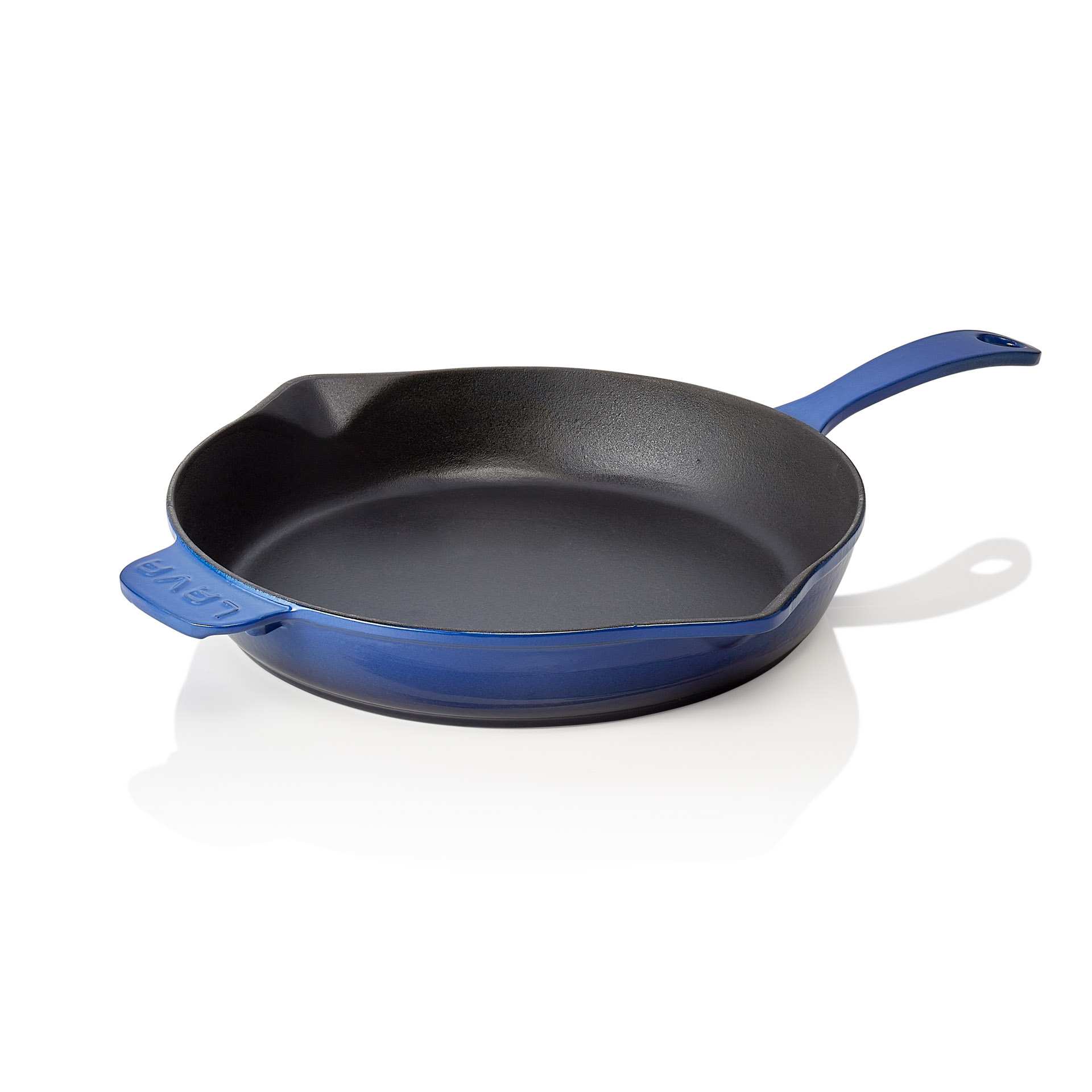 Pfanne - mit angegossenem Stielgriff - Serie Lava - blau - rund - Höhe 5,3 cm - Ø 28,5 cm - 364102028-A