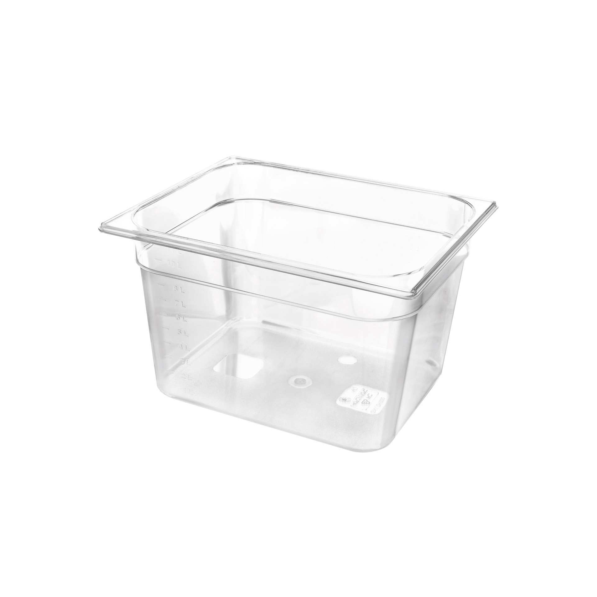 GN-Behälter - Abm. 32,5 x 26,5 x 20,0 cm - Inhalt 11,9 l - GN 1/2 (325 x 265 mm) - 200 mm - Polycarbonat - 530113-C