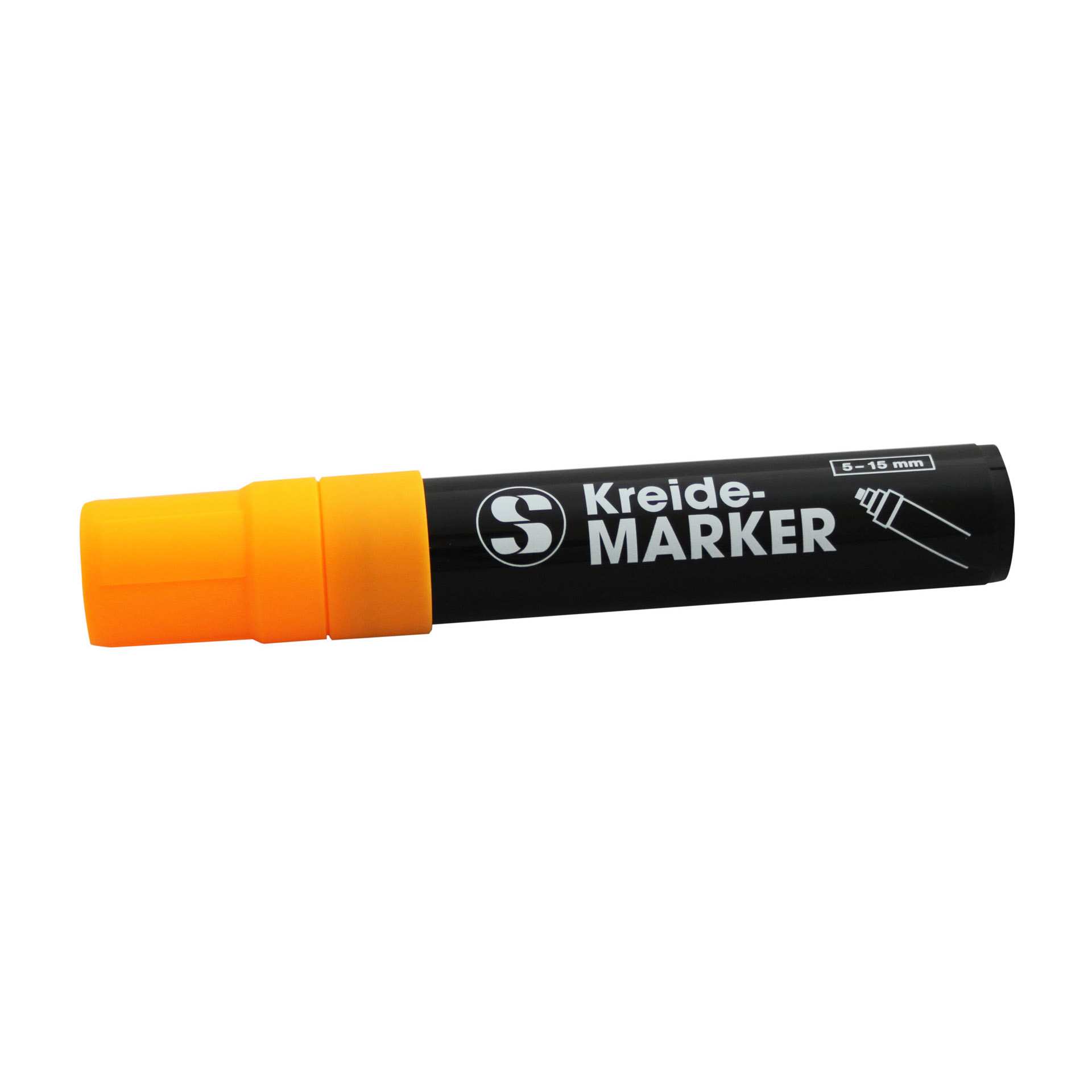 Kreidestift - Schreibdicke: 5-15 mm - orange - Abm. 16,2 x 2,5 x 2,5 cm - 198914-C