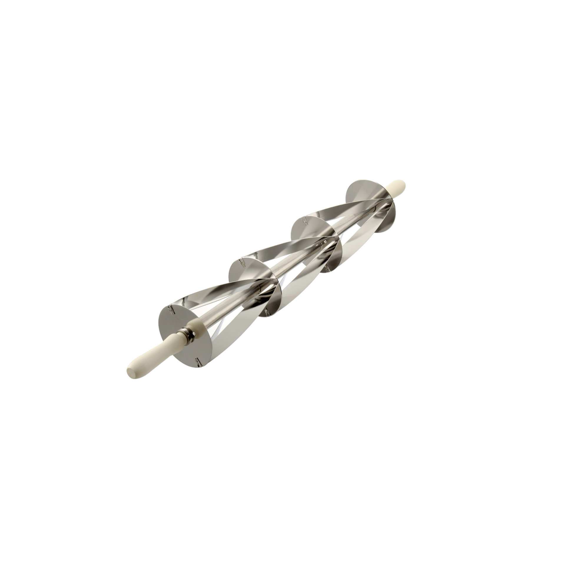 Dreieck-Ausstechwalze - für Croissants - dreifach - Abm. 70,0 x 13,0 x 13,0 cm - Edelstahl - 154429-C