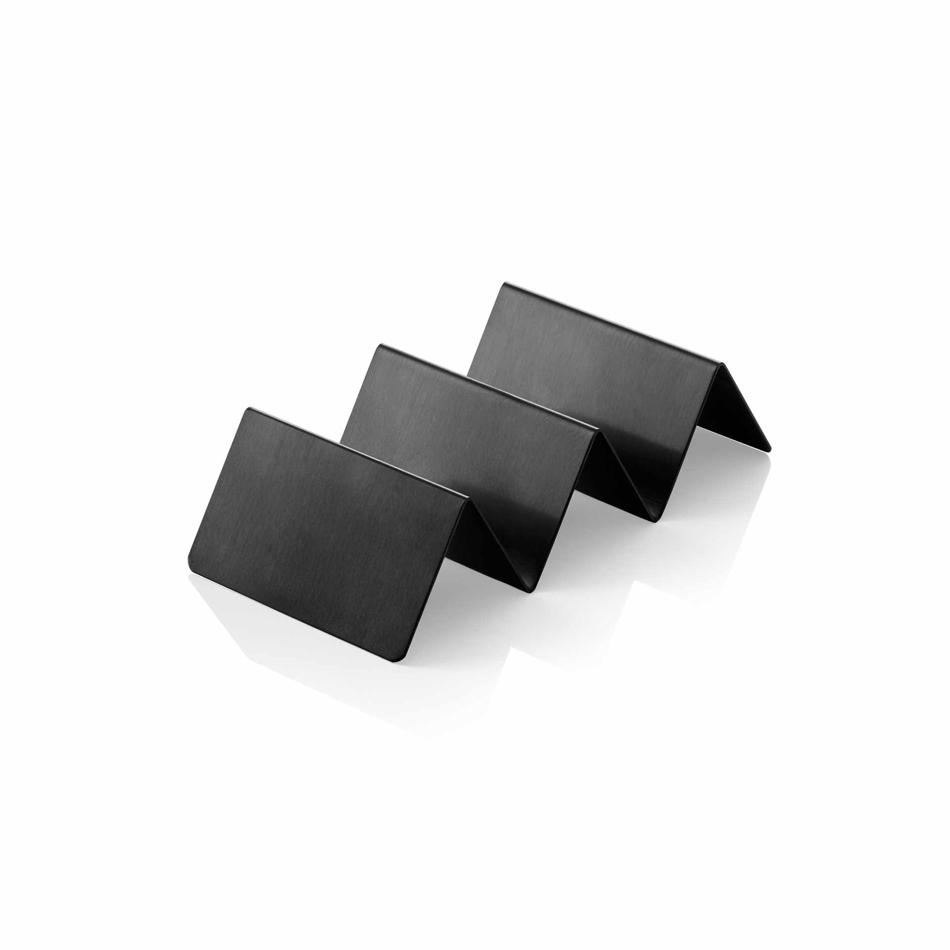 Snackpresenter - mit 2 Ablagen - schwarz - Abm. 21 x 10 x 5 cm - Edelstahl