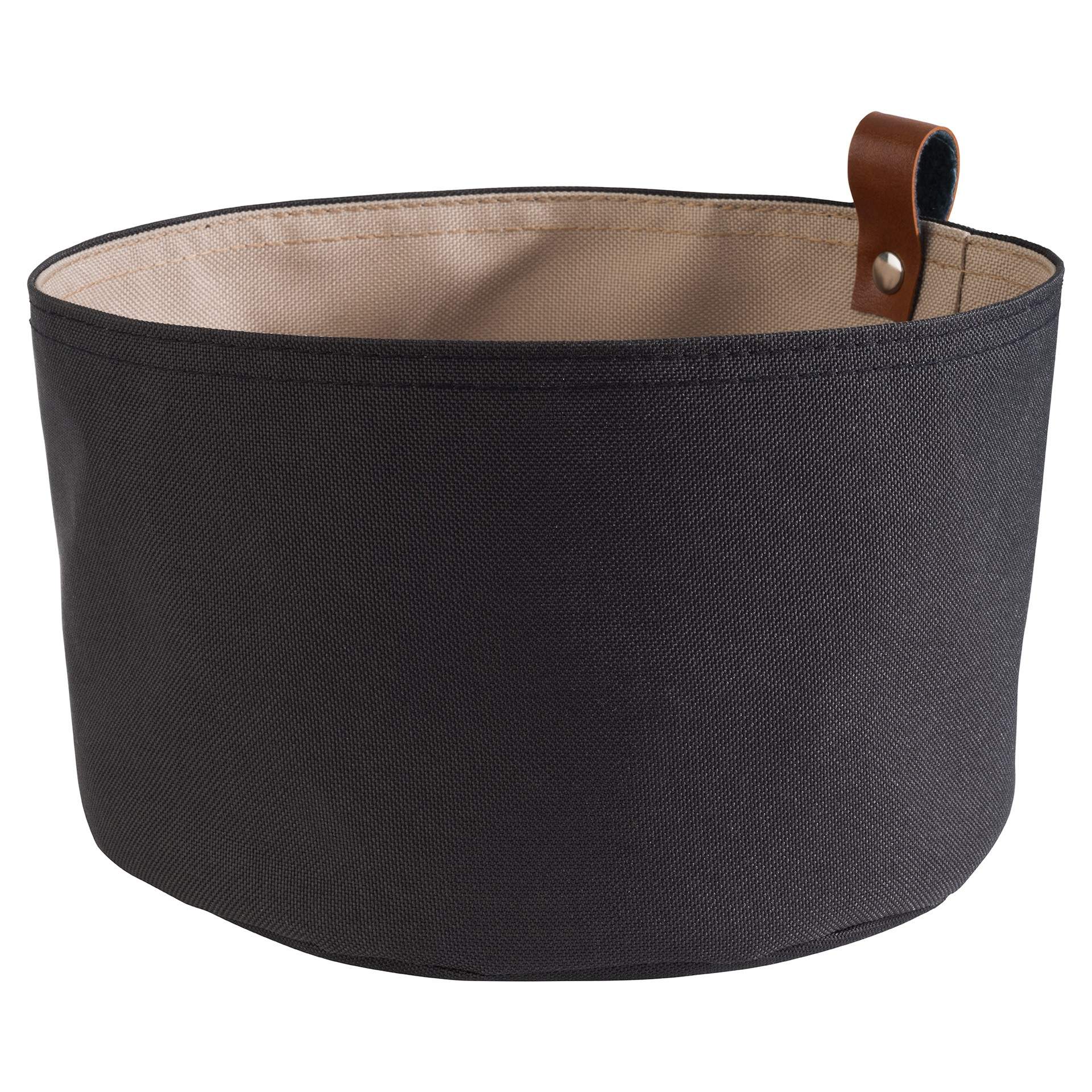 Brottasche - hellbeige / grau - rund - Abm. 13,5 cm - Ø 20,0 cm - Kunstfaser - 30346-B