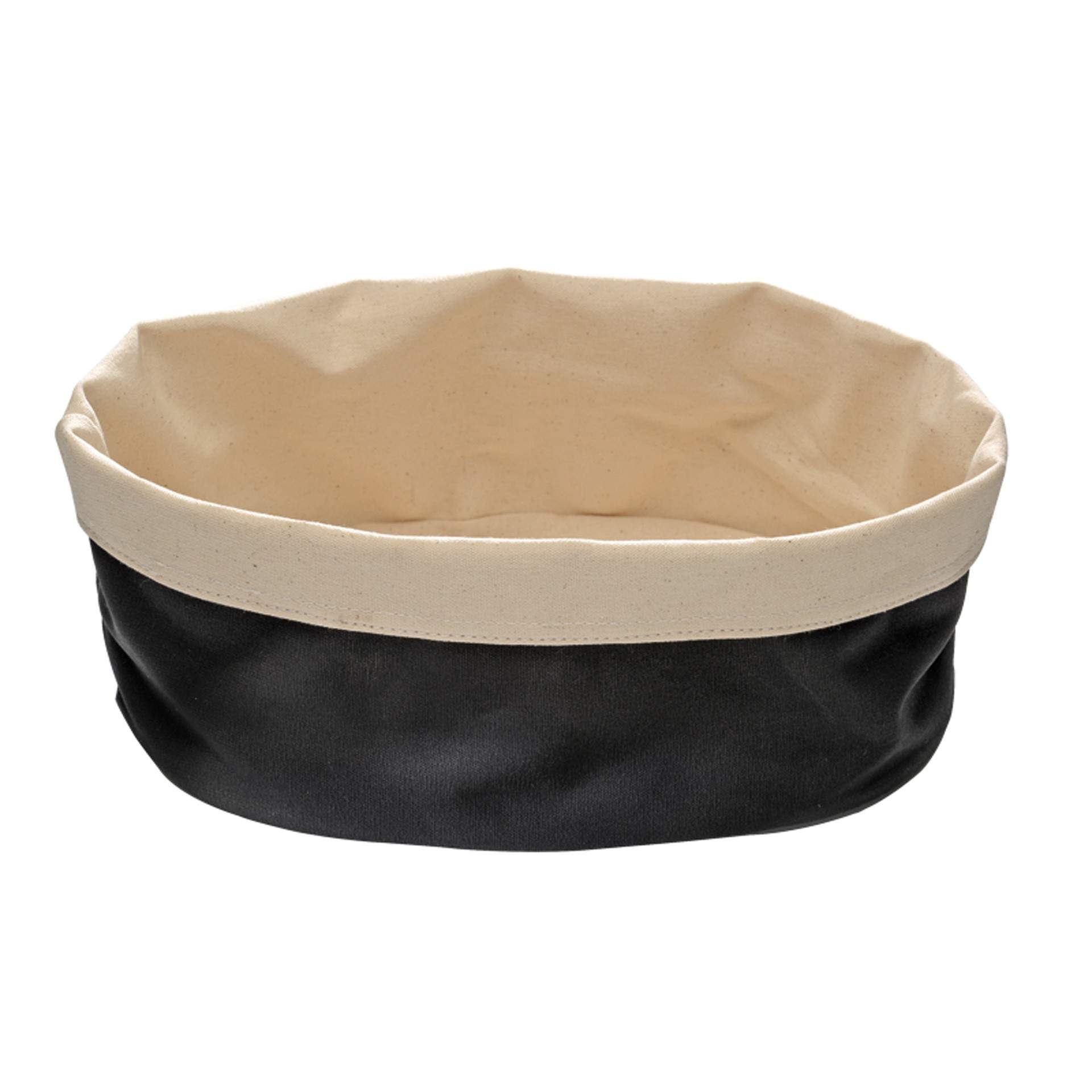 Brottasche - Höhe anpassbar - beige / schwarz - Abm. 20 x 15 x 7 cm - Baumwolle - 30361-B