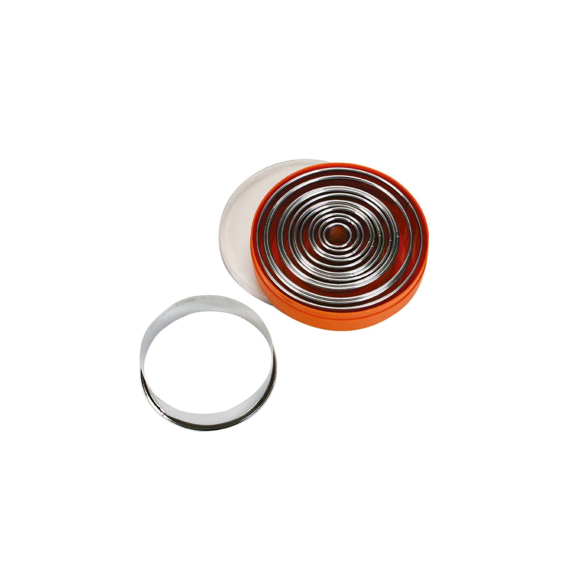 Ausstechersatz - glatt - rund - Höhe 4,0 cm - Ø 16,0 cm - Edelstahl - 199501-C