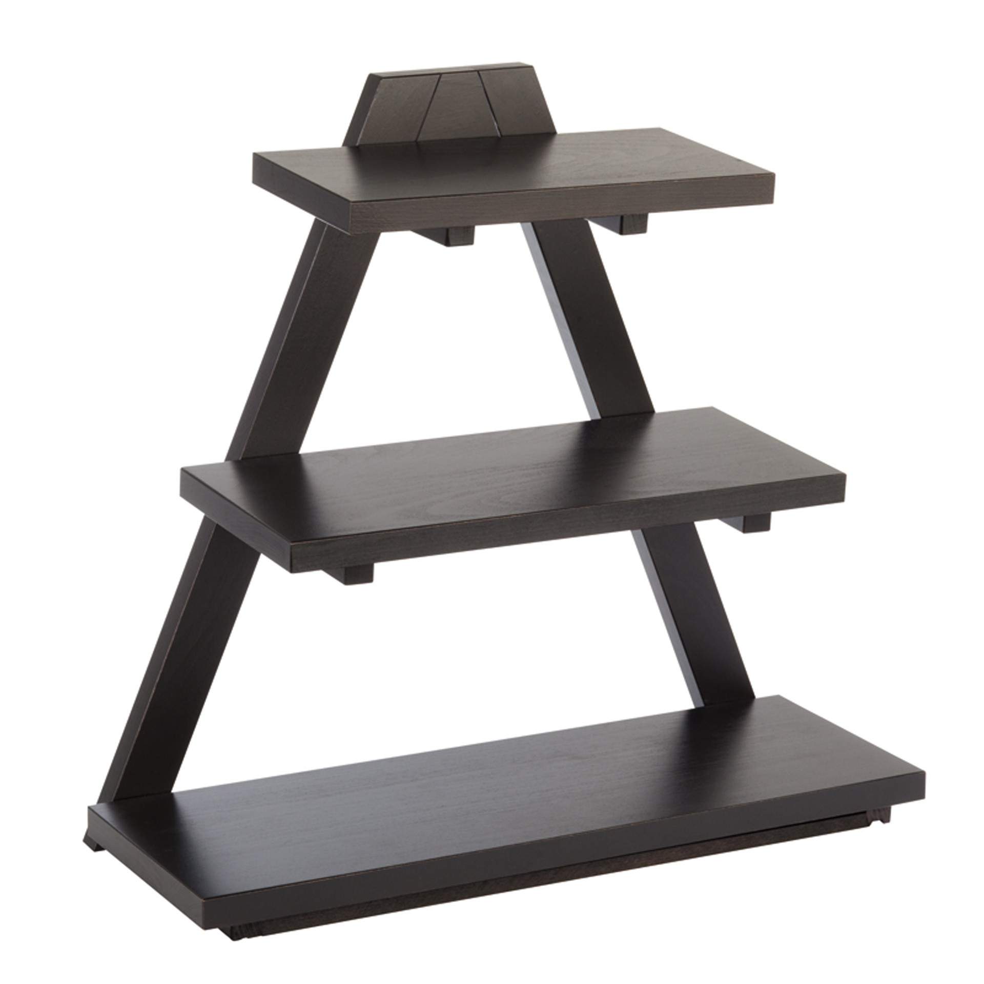 Büfett-Gestell - 3 Ebenen - Serie Triangle - wenge - Abm. 53 x 21 x 50 cm - Buche - 14966-B