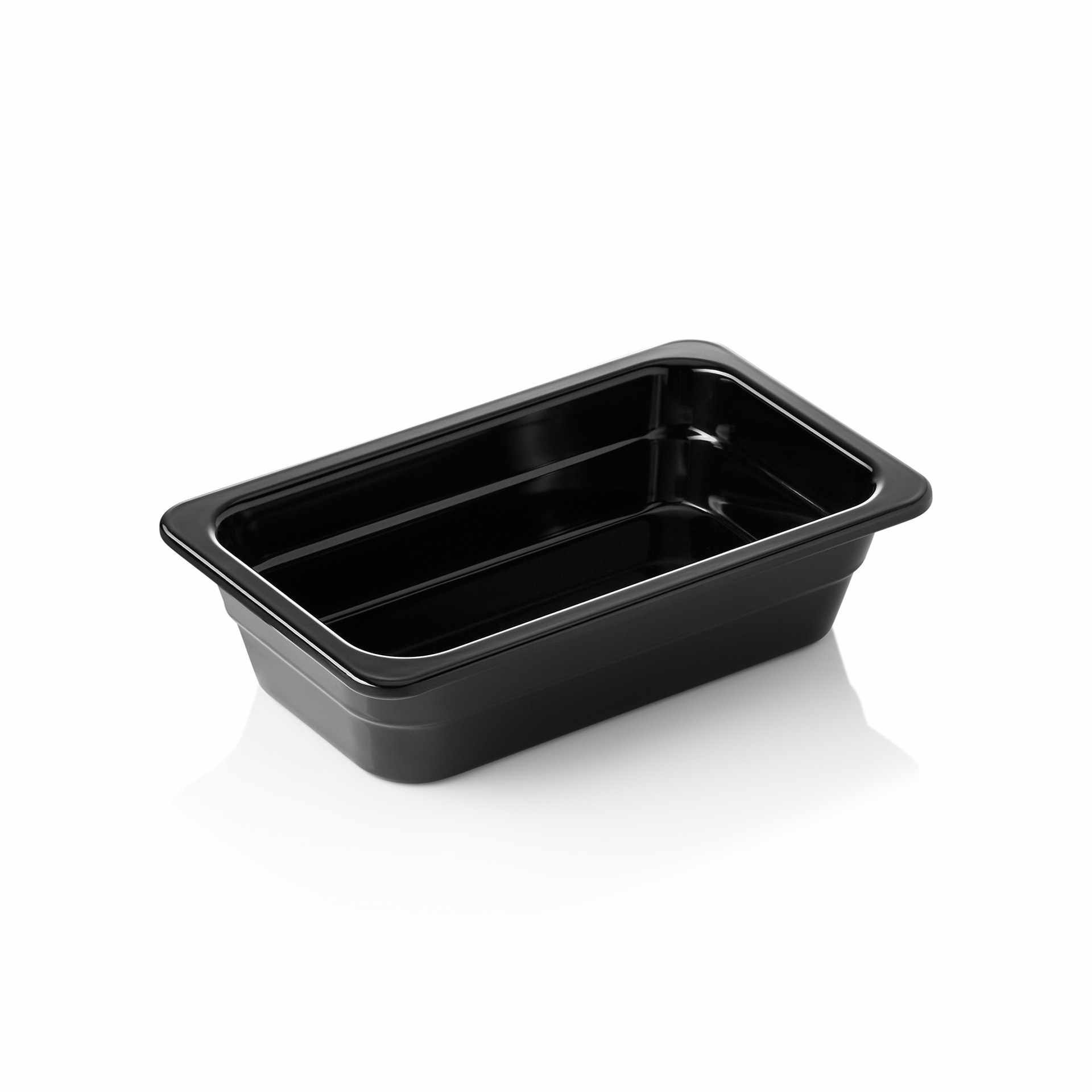 GN-Behälter - Serie GN 65 Black - schwarz - Inhalt 1,8 l - GN 1/4 (265 x 162 mm) - Melamin