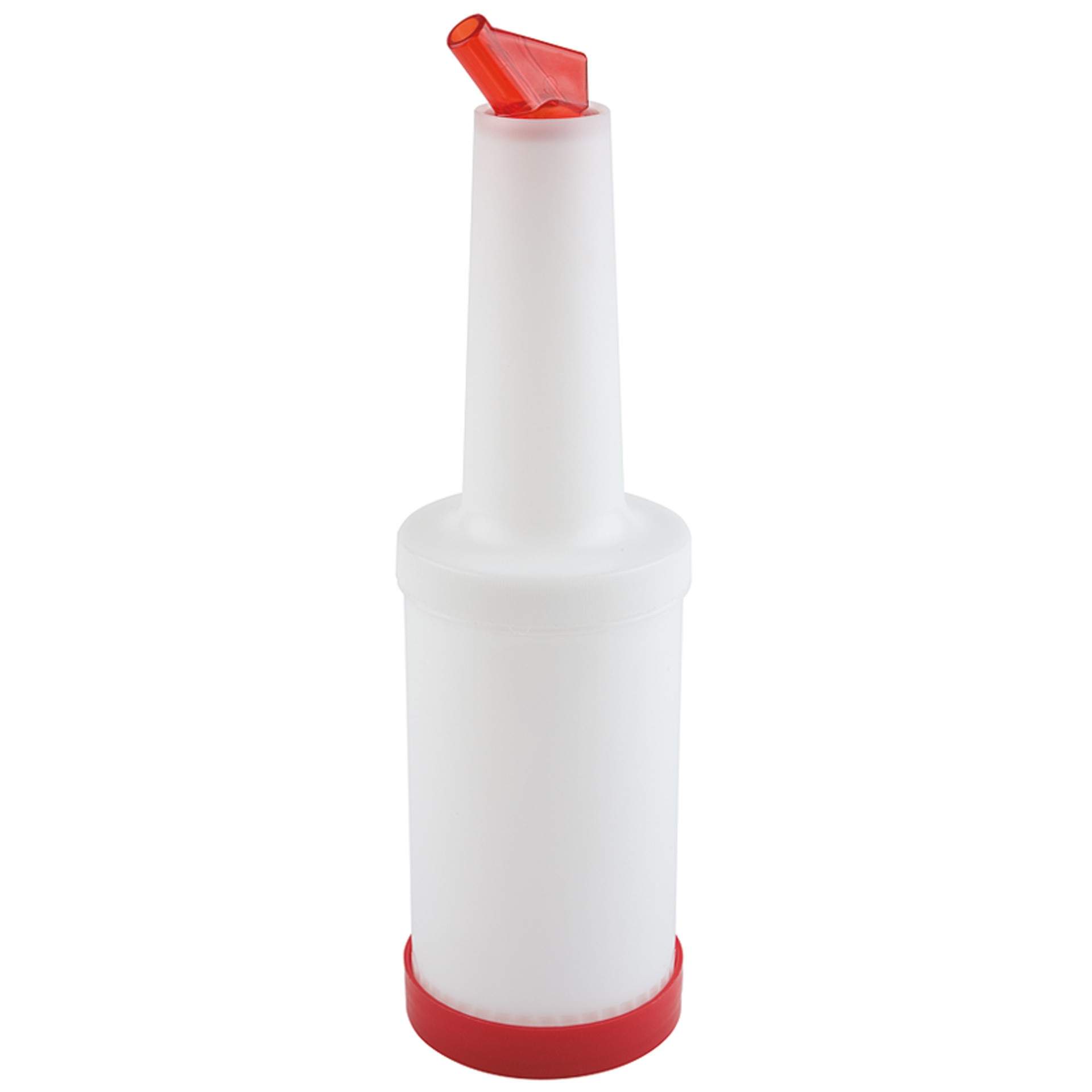 Dosier- / Vorratsflasche - 0,85 Liter - 4-teilig - rot - Abm. 33 cm - Ø 9,0 cm - Inhalt 0,85 l - Polypropylen - 93145-B