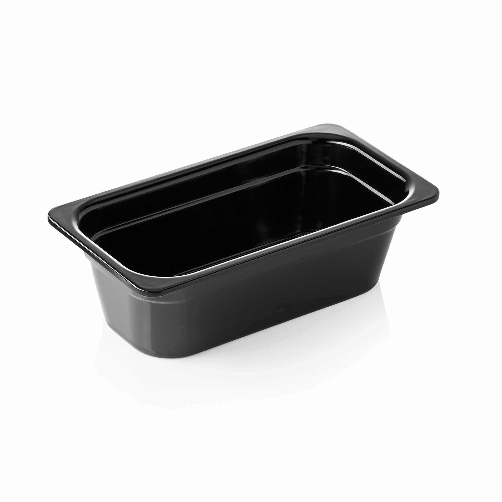 GN-Behälter - Serie GN 65 Black - schwarz - Inhalt 4,0 l - GN 1/3 (325 x 176 mm) - Melamin