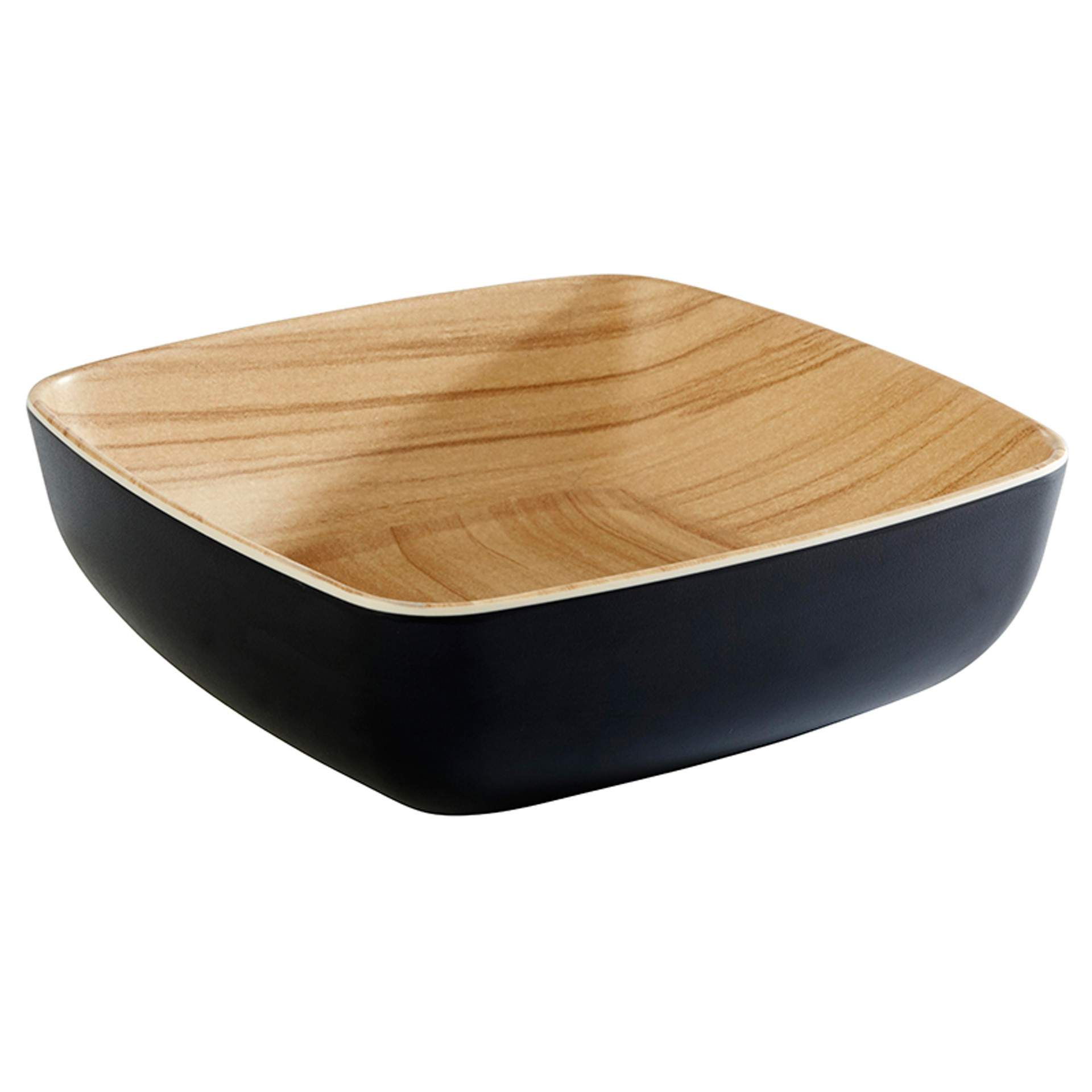 Schale - nordeuropäisches Design - Serie Frida - schwarz - quadratisch - Abm. 16,5 x 16,5 x 5,5 cm - Inhalt 0,85 l - Melamin - 84559-B