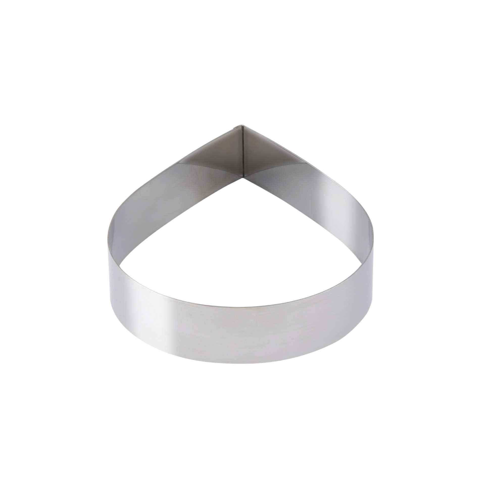 Dessertring / Tortenring - TropfenMaterialstärke: 1,2 mm - Ø 20 cm - Höhe 5 cm - Edelstahl - 155332-C