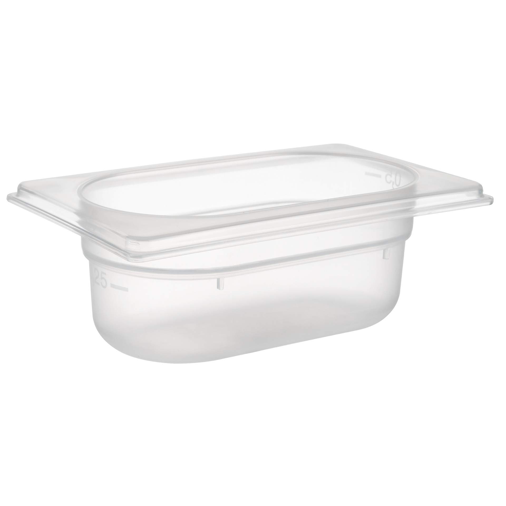 GN-Behälter - milchig-transparent - Inhalt 0,60 l - GN 1/9 (176 x 108 mm) - 65 mm - Polypropylen - 82150-B