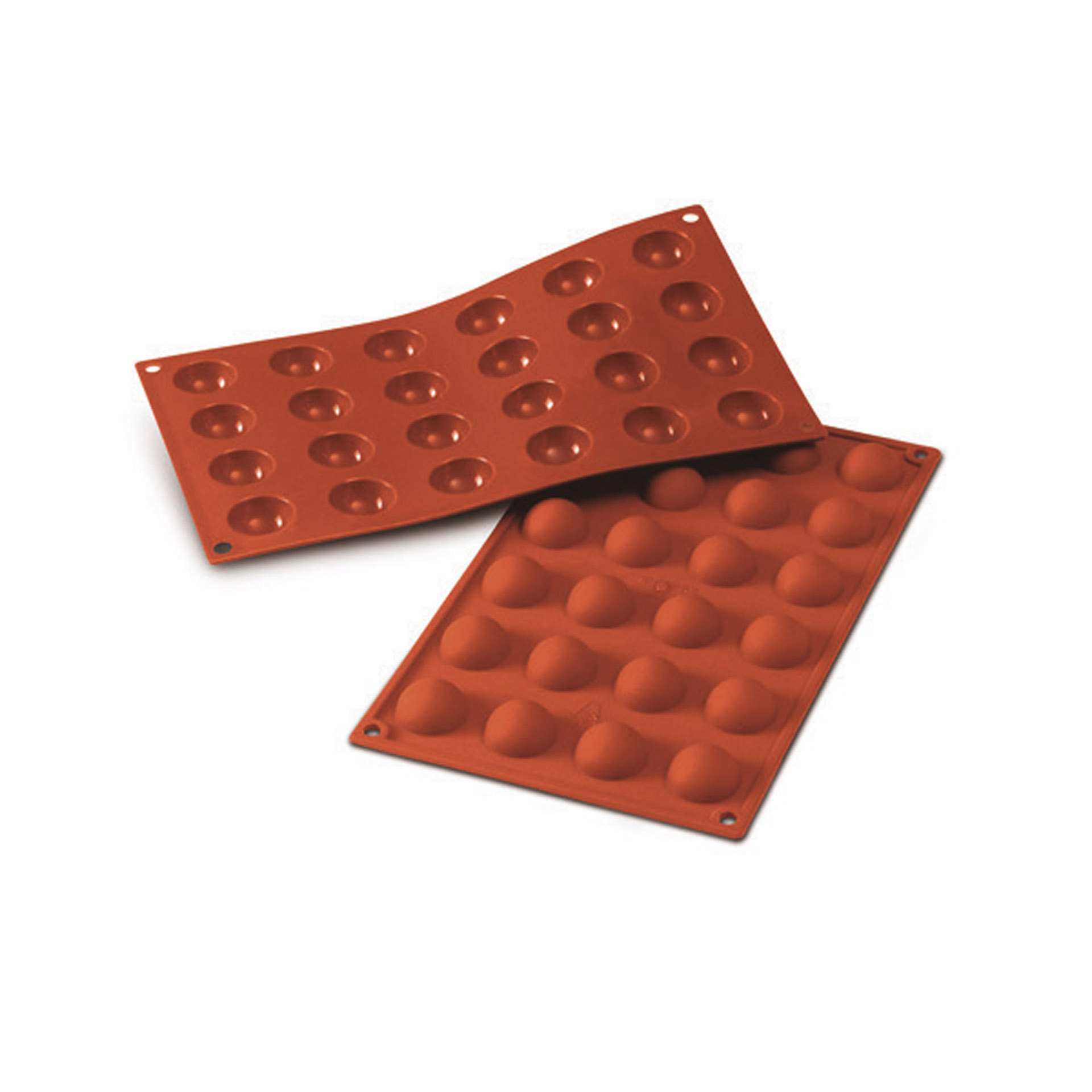 Backform - Halbkugel Mini - Abm. 30,0 x 17,5 x 1,5 cm - Inhalt 24 x 0,01 l - GN 1/3 (325 x 176 mm) - Silikon - 115220-C