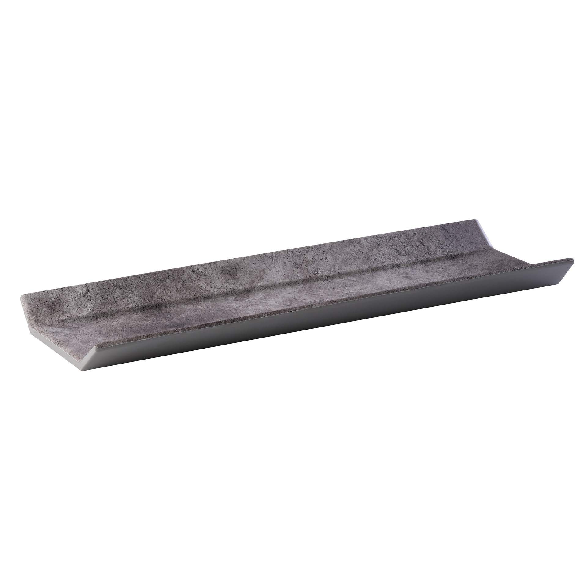 GN-Tablett - urbane Betonoptik - Serie Element - betonoptik - Abm. 3,5 cm - GN 2/4 (530 x 162 mm) - Melamin - 84404-B