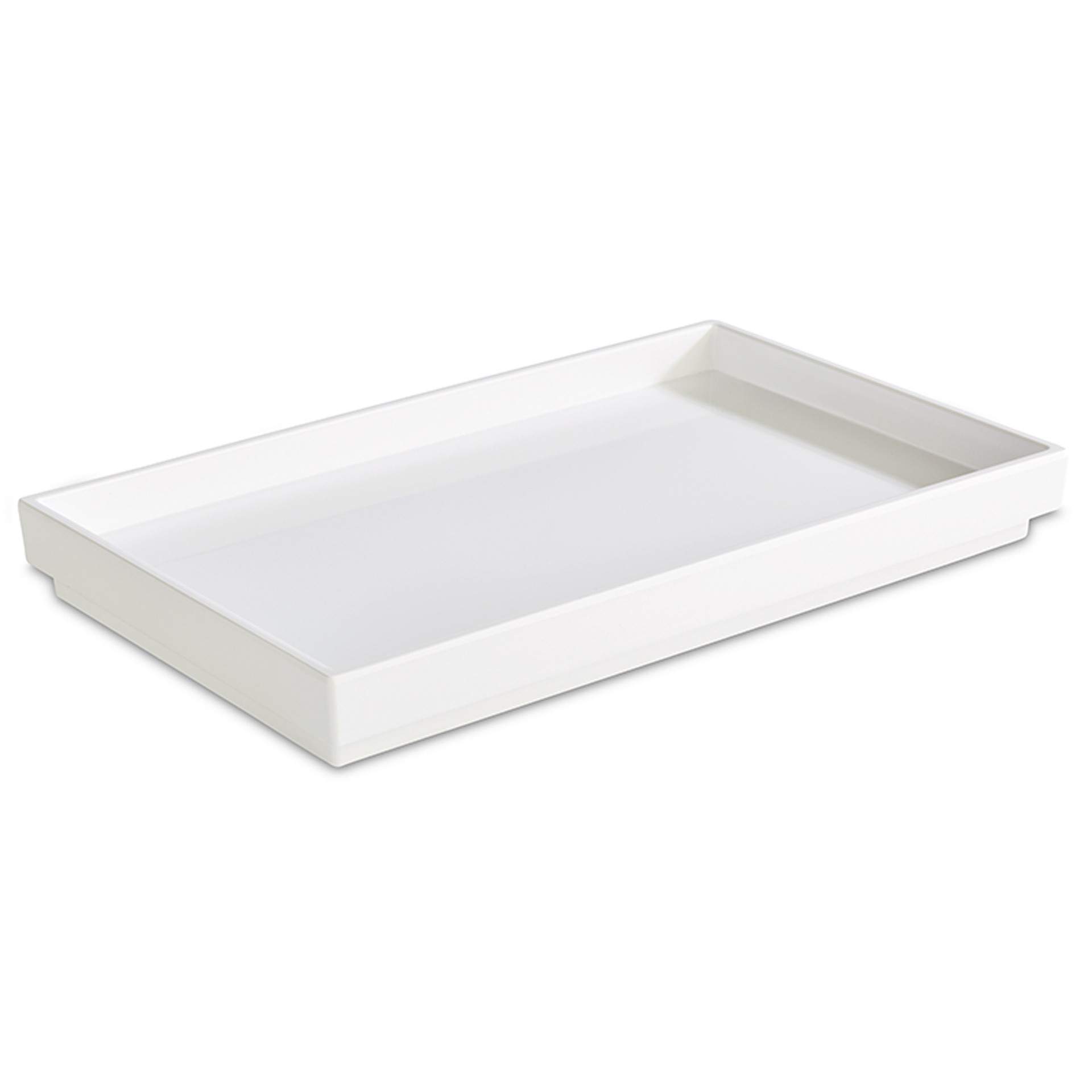 GN-Tablett - beidseitig beschichtet - Serie Asia Plus - weiß - Abm. 3 cm - GN 1/4 (265 x 162 mm) - Melamin - 15452-B