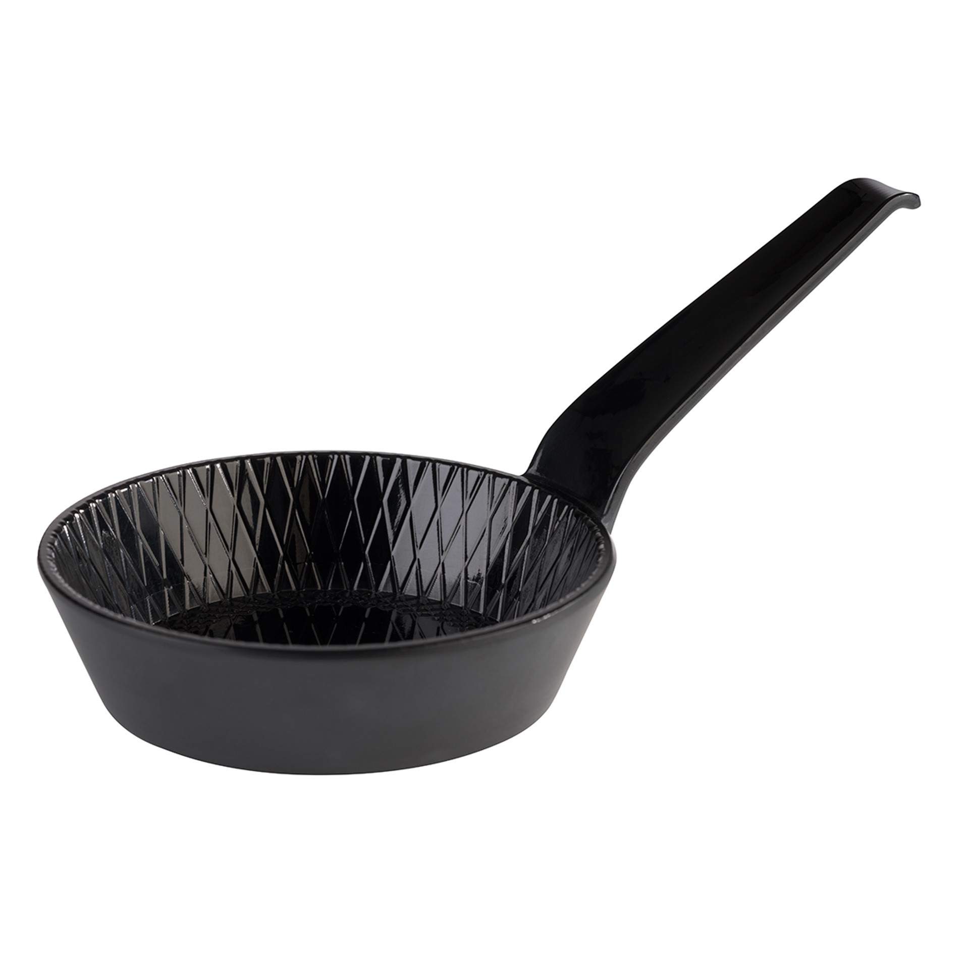 Schale - mit langem Griff - Serie Mini - schwarz - rund - Abm. 2,5 cm - Ø 8,5 cm - Inhalt 0,07 l - Melamin - 84779-B