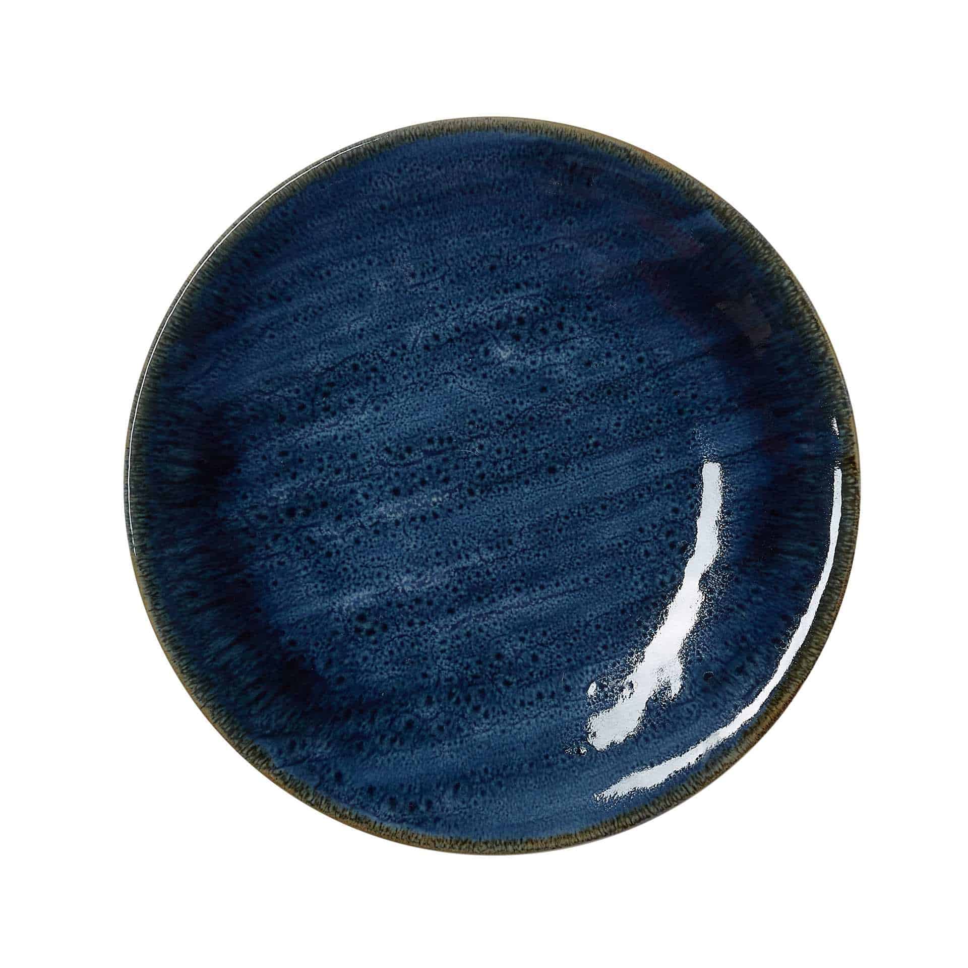 Teller (flach) - Set á 6 Stück - Serie Vida Dark Ocean - dark ocean - rund - Höhe 3,0 cm - Ø 23,0 cm - Porzellan - 4881123-A
