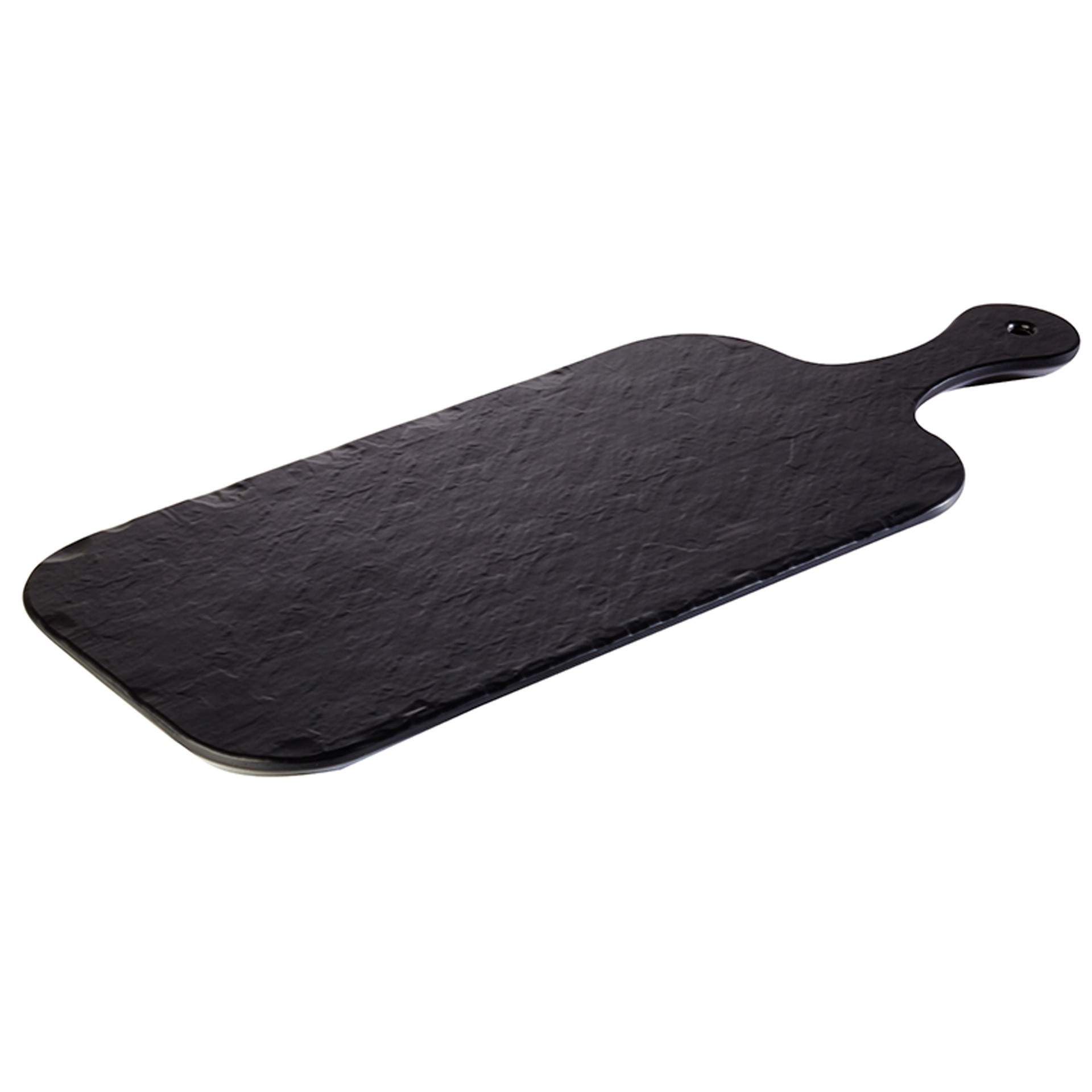 Tablett - strukturierte Oberfläche - Serie Slate Rock - schwarz - Abm. 40 x 20 x 1,5 cm - Melamin - 84258-B