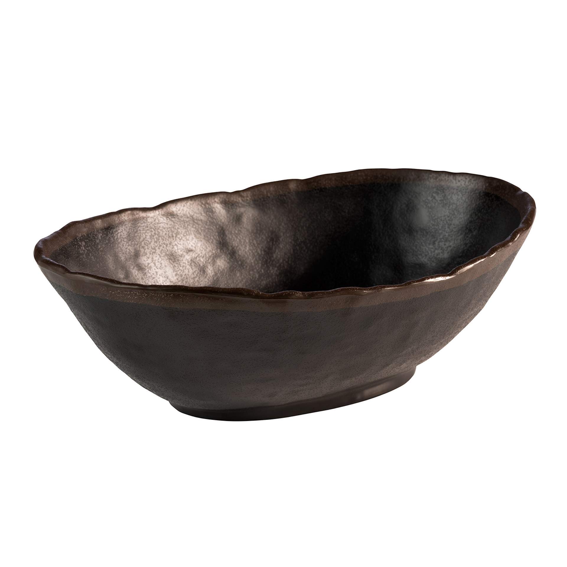 Schale - stilvoll präsentieren - Serie Marone - schwarz - längs - Abm. 27,5 x 19 x 9 cm - Inhalt 1,4 l - Melamin - 84733-B
