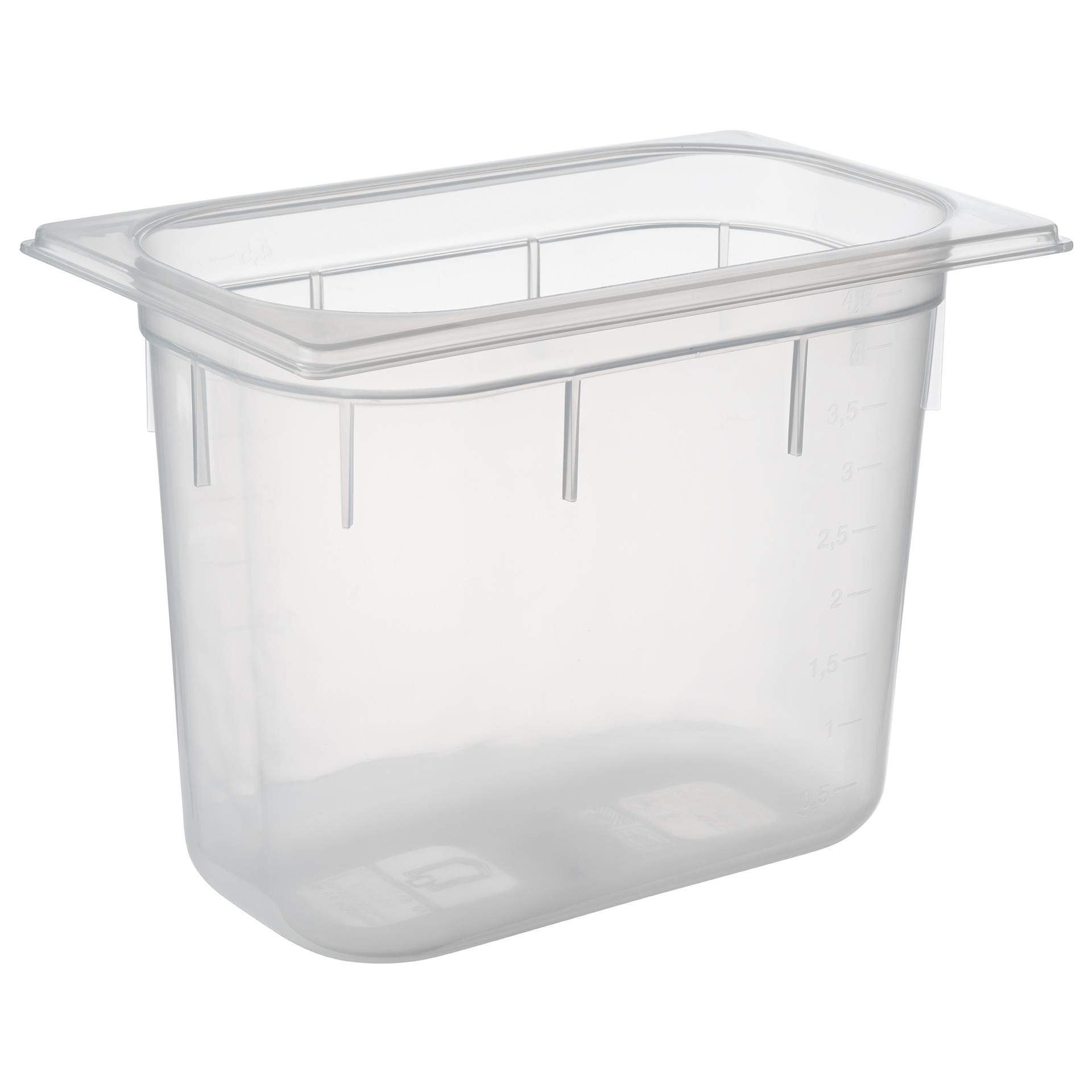GN-Behälter - milchig-transparent - Inhalt 5,5 l - GN 1/4 (265 x 162 mm) - 200 mm - Polypropylen - 82134-B