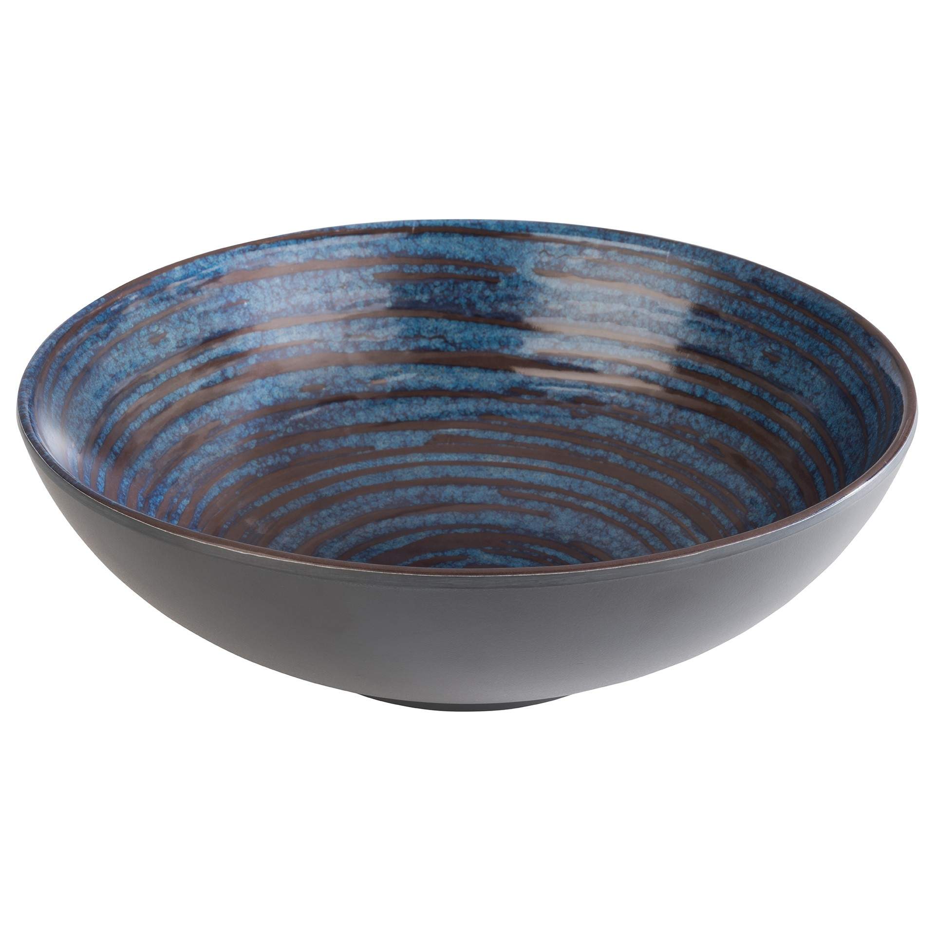 Schale - Serie Loops - blau / grau - rund - Abm. 6,5 cm - Ø 20,5 cm - Inhalt 0,80 l - Melamin - 85029-B