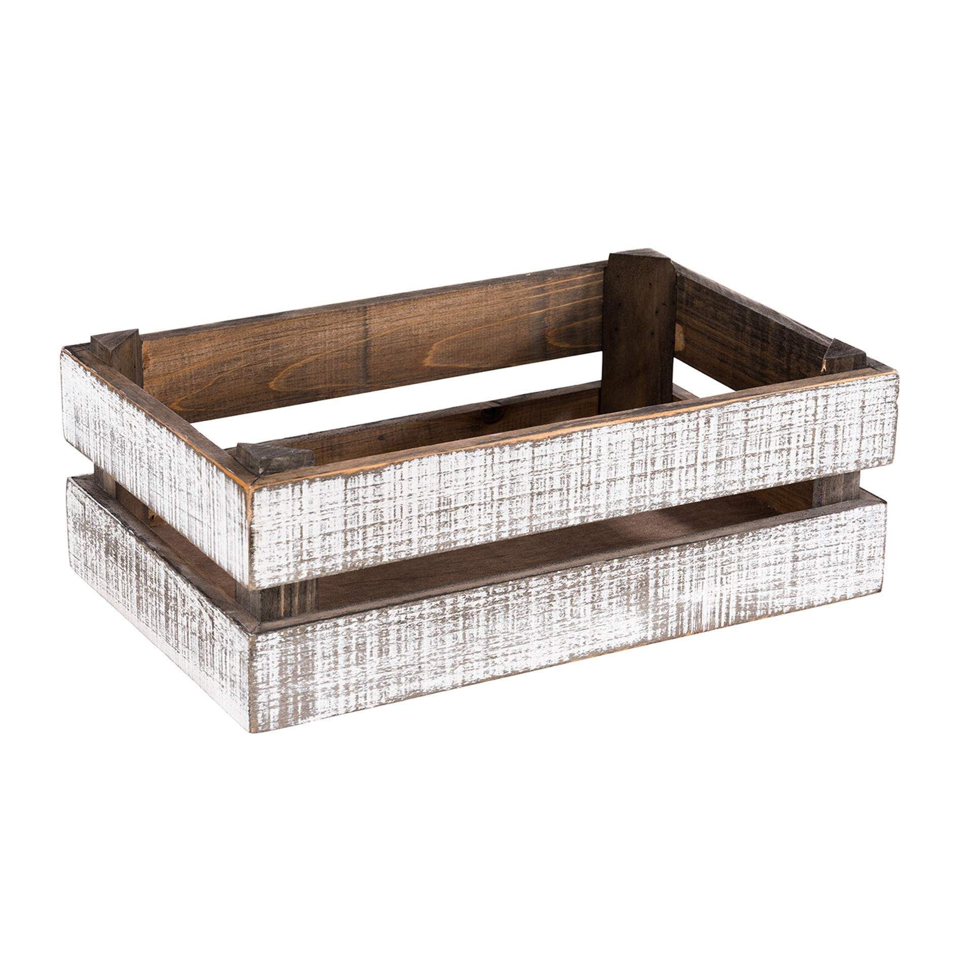 Holzbox - passend zu GN 1/4  - Serie Superbox - weiß - Abm. 29,0 x 18,5 x 10,5 cm - Tannenholz - 11702-B