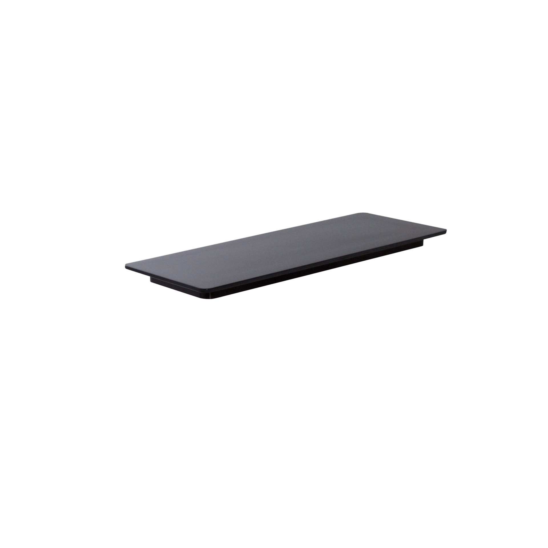 Kuchen- / Tortenplatte - Königskuchenplatte - schwarz - Abm. 40,0 x 15,0 x 2,0 cm - Melamin - 227098-C