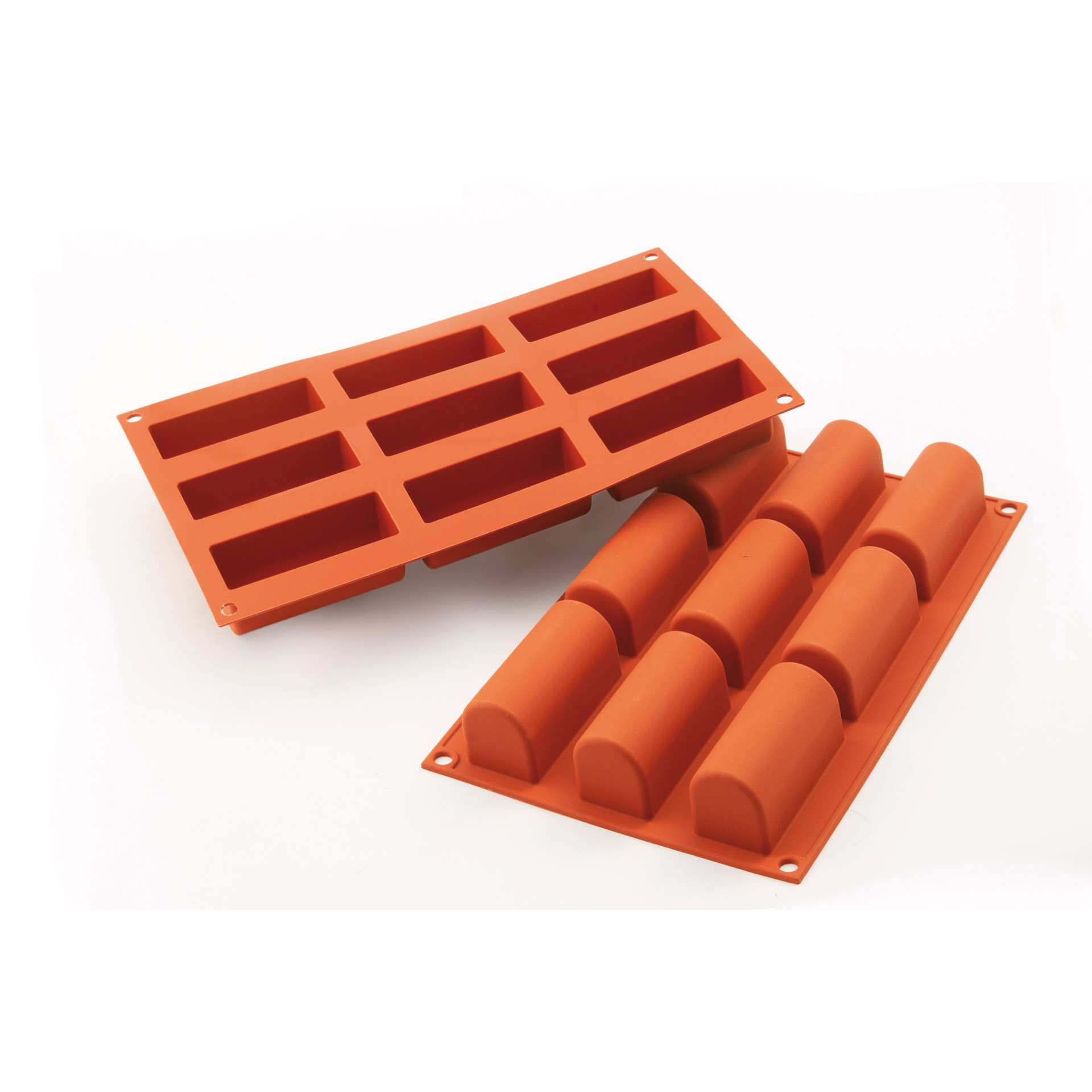 Backform - Mulde - Abm. 30,0 x 17,0 x 4,0 cm - Inhalt 9 x 0,083 l - GN 1/3 (325 x 176 mm) - Silikon - 115213-C