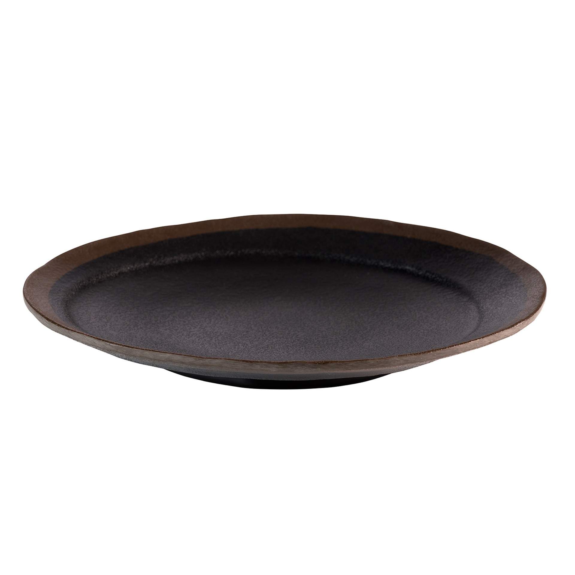Teller (flach) - stilvoll präsentieren - Serie Marone - schwarz - rund - Abm. 2,5 cm - Ø 20,5 cm - Melamin - 84729-B