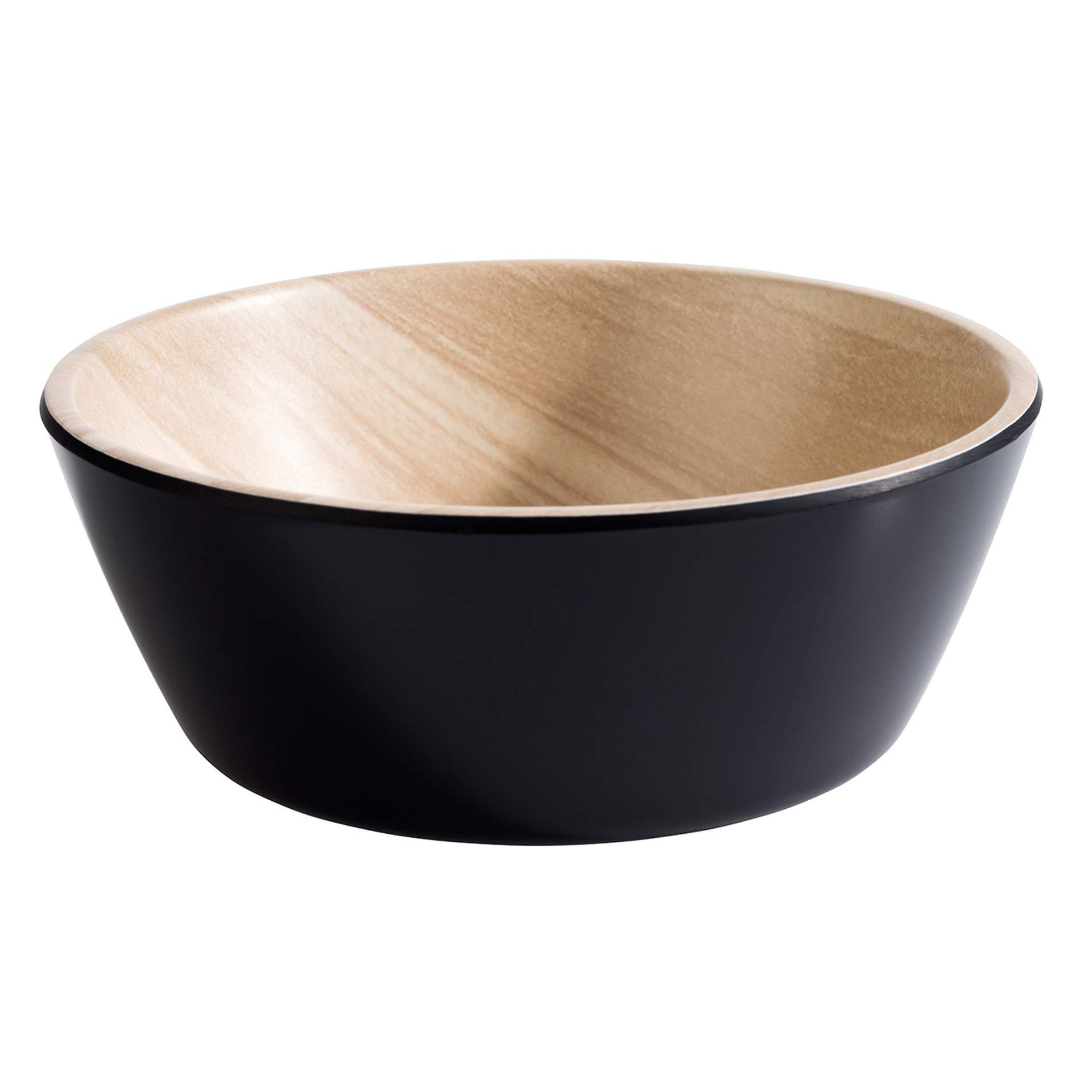 Schale - Serie Frida - schwarz / beige - rund - Abm. 4,5 cm - Ø 12,5 cm - Inhalt 0,25 l - Melamin - 84606-B