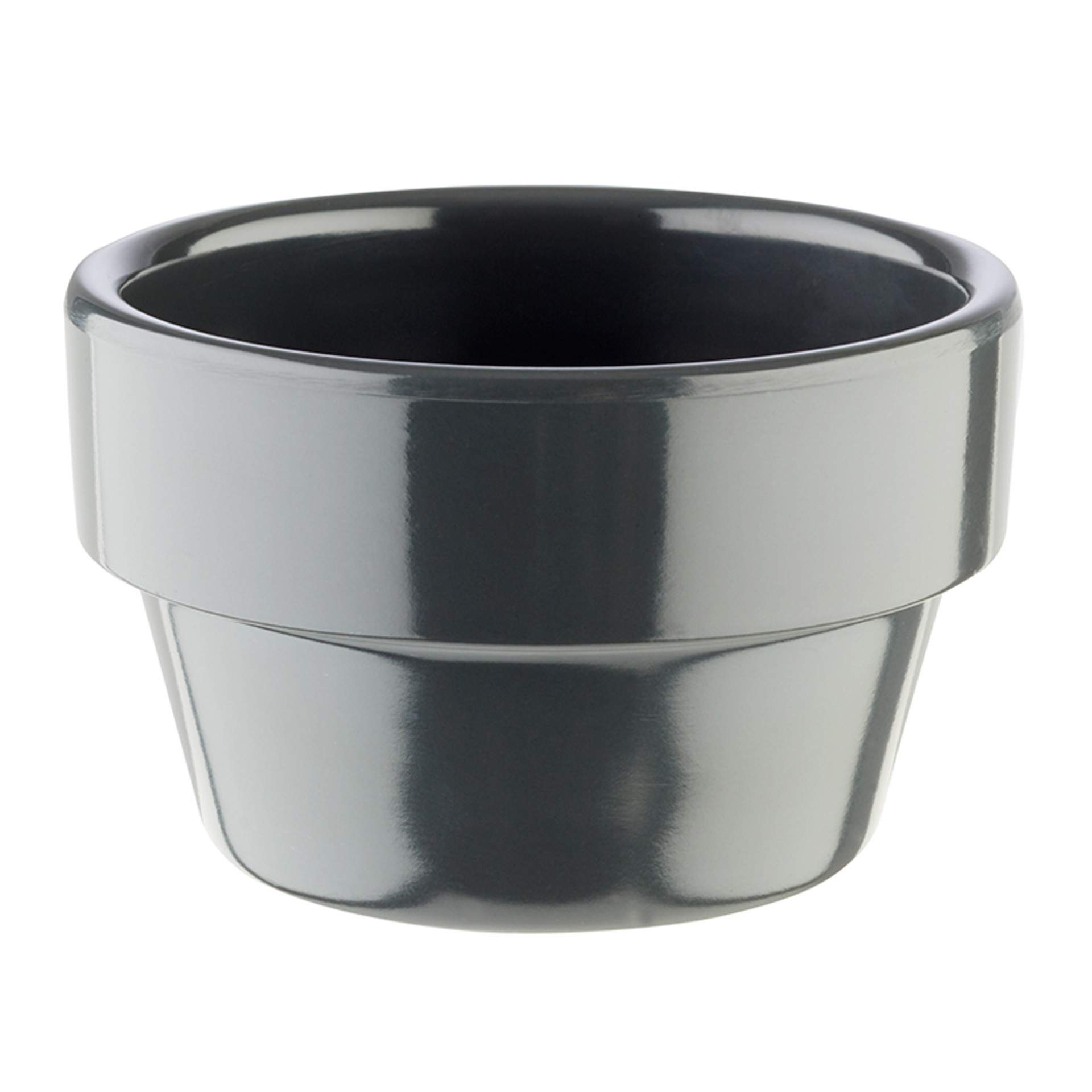Schale - vielseitig einsetzbar - Serie Flower Pot - grau - rund - Abm. 3,5 cm - Ø 6,0 cm - Inhalt 0,04 l - Melamin - 84472-B