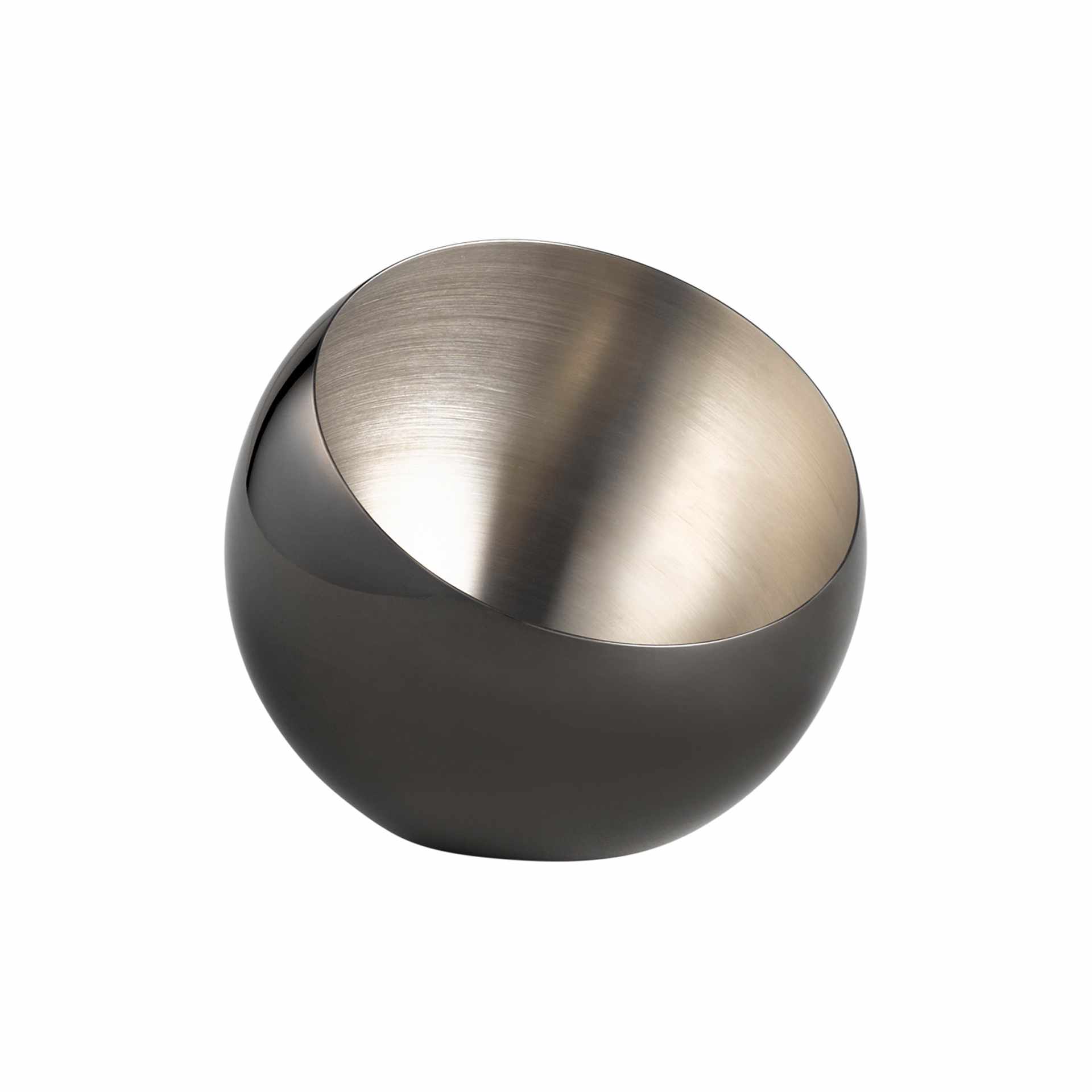 Schale - Serie Sphere - Gunmetal-Look - rund - Höhe 15,0 cm - Ø 16 cm - Inhalt 0,80 l - Edelstahl - 40774-B