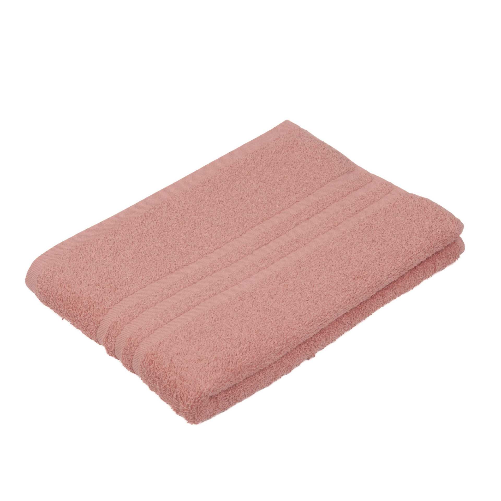 Duschtuch - 4-seitig gesäumt - Serie SYLT - altrosa - Abm. 70 x 140 cm - Baumwolle - 7881-39-5-D