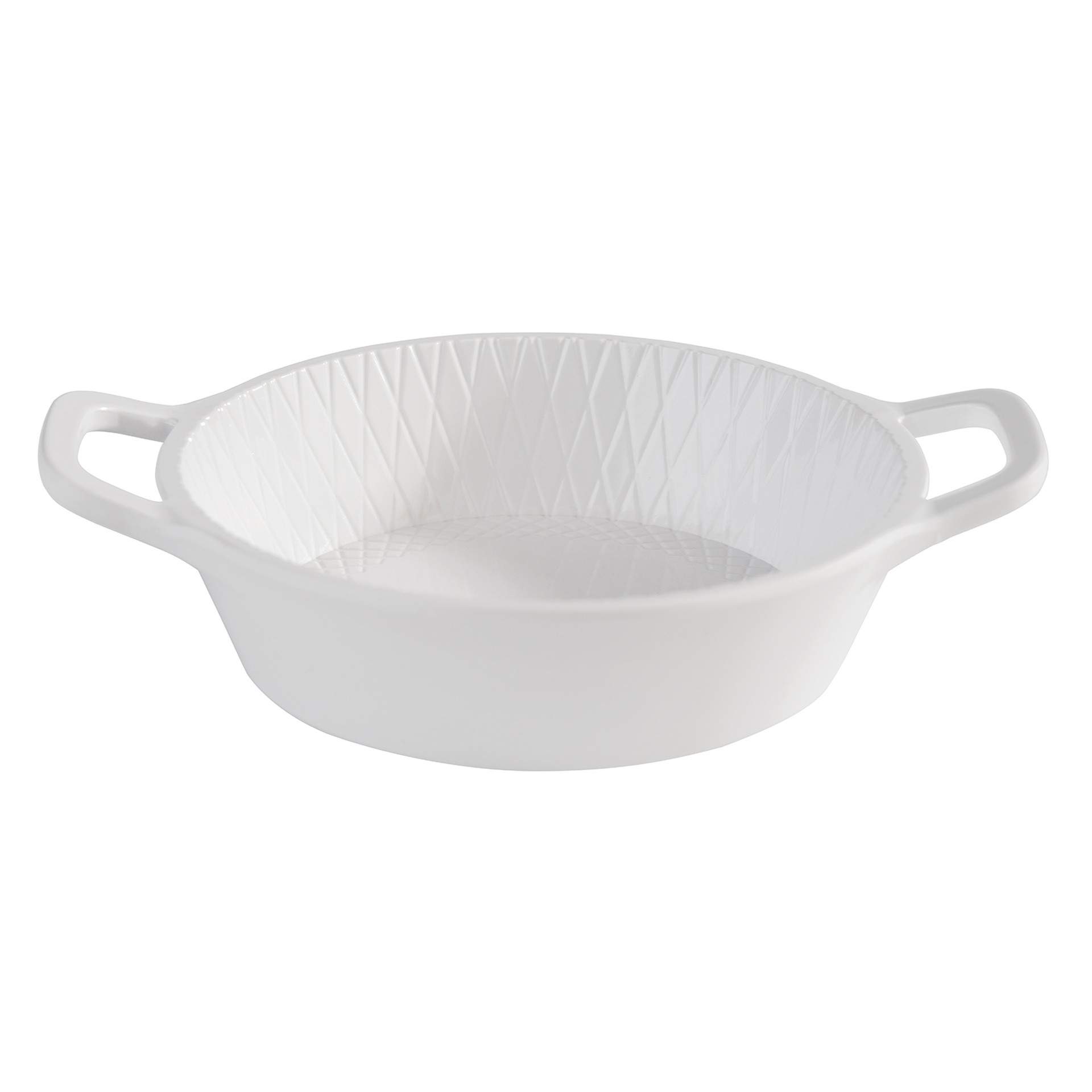 Schale - mit kurzem Griff - Serie Mini - weiß - rund - Abm. 2,5 cm - Ø 8,5 cm - Inhalt 0,07 l - Melamin - 84775-B