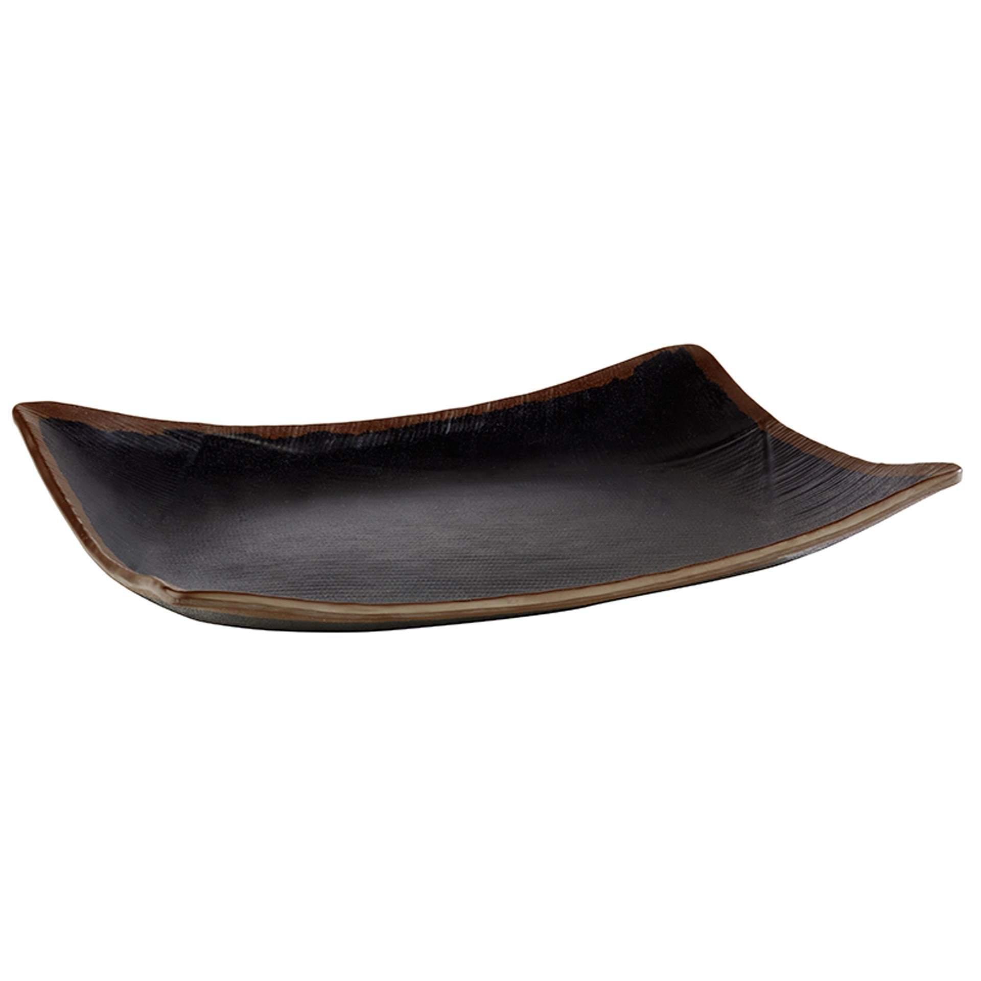 Tablett - stilvoll präsentieren - Serie Marone - schwarz - rechteckig - Abm. 32,5 x 23,5 x 4,5 cm - Melamin - 84119-B