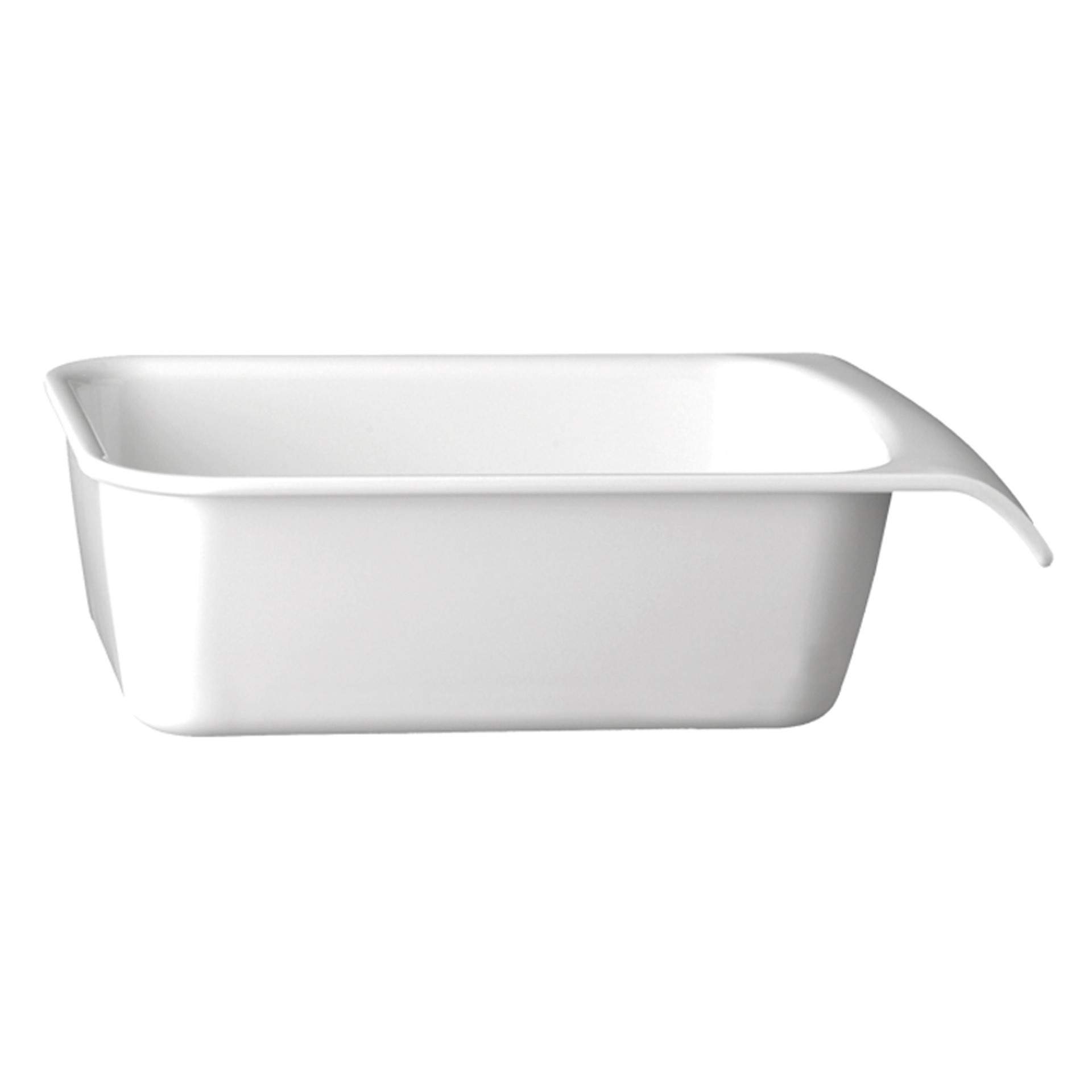 Schale - langer Griff - Serie Cascade - weiß - Abm. 26,4 x 16,2 x 7,5 cm - Inhalt 1,5 l - GN 1/4 (265 x 162 mm) - Melamin - 83962-B