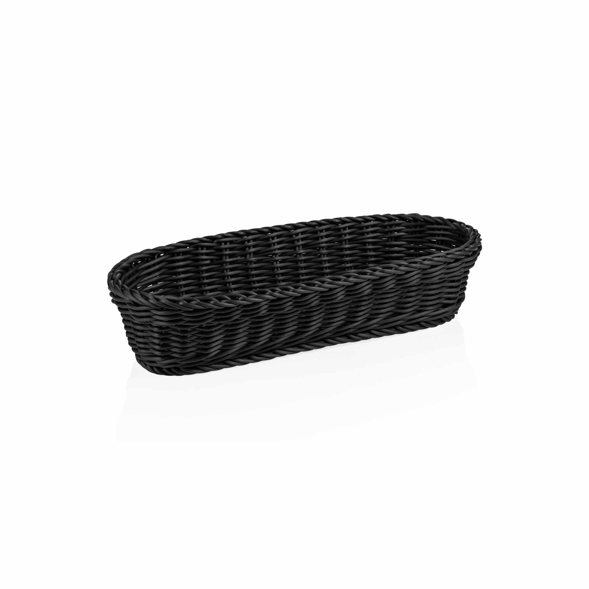 Baguette-Korb - schwarz - Abm. 40 x 16 x 8 cm - Polypropylen - 5075040-A