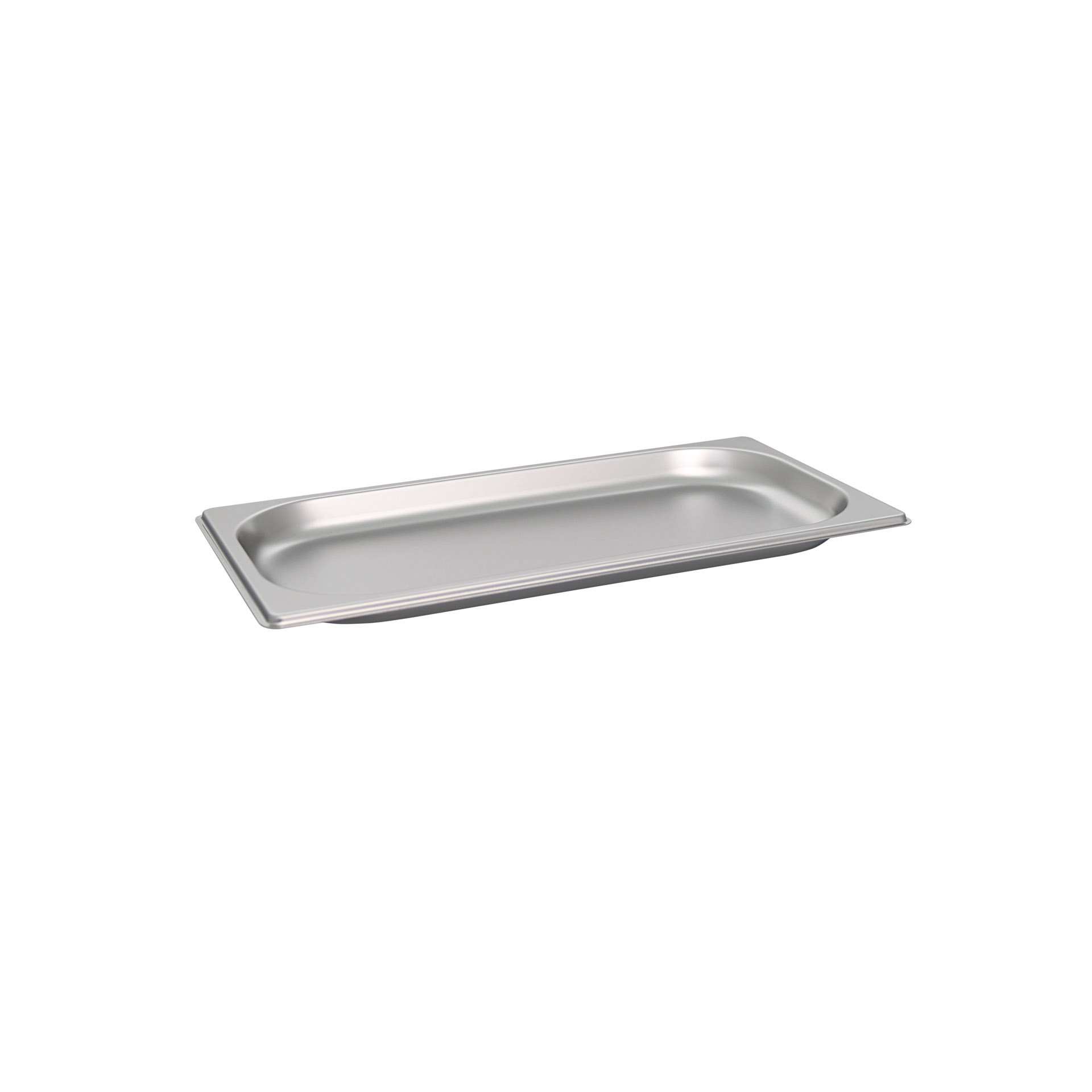 GN-Behälter - Abm. 32,5 x 17,6 x 2,0 cm - Inhalt 0,6 l - GN 1/3 (325 x 176 mm) - 20 mm - Edelstahl - 530230-C