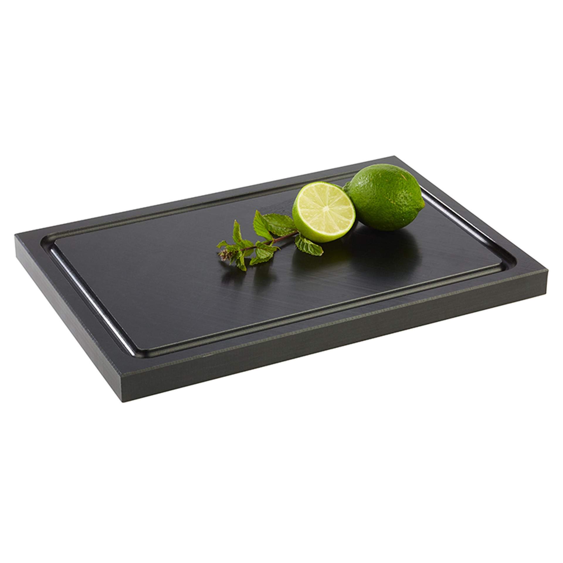 Schneidebrett - mit Ablaufrinne - Serie Bar - rechteckig - Abm. 30 x 20 x 2 cm - Polyethylen - 93306-B