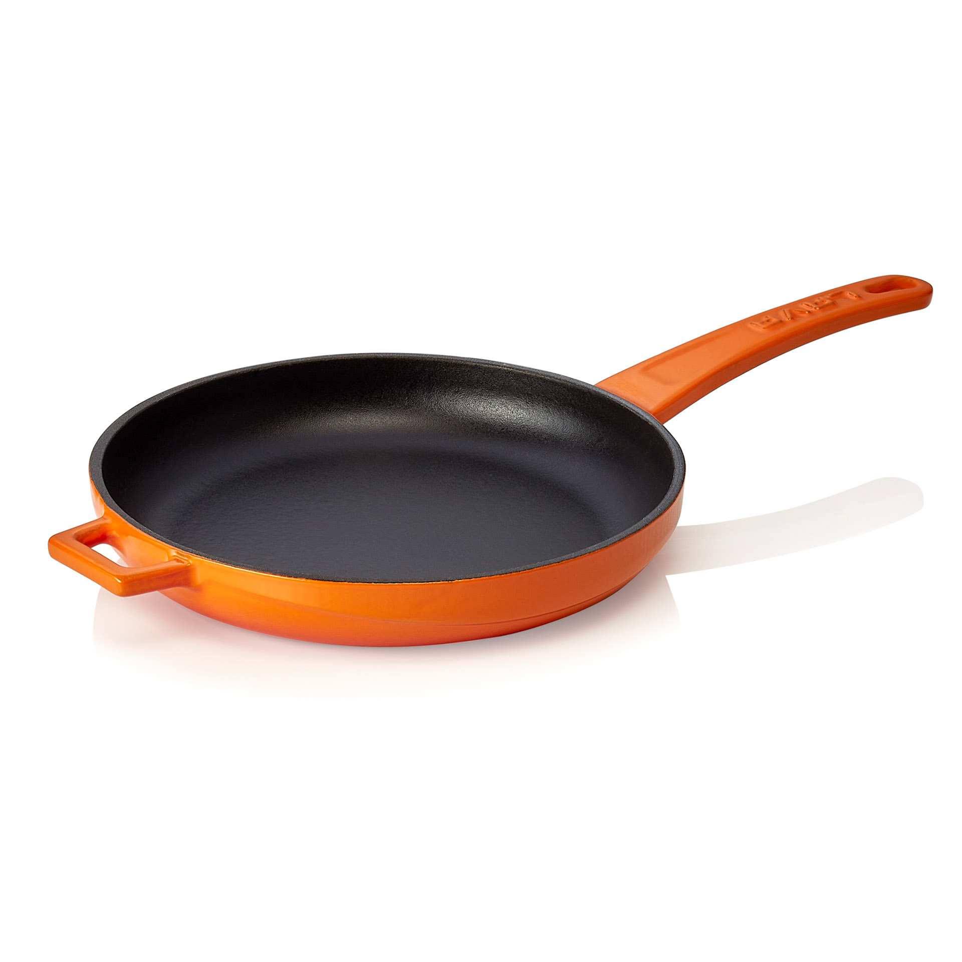 Pfanne - mit angegossenem Stielgriff - Serie Lava - orange - rund - Höhe 3,5 cm - Ø 21,0 cm - 364001020-A