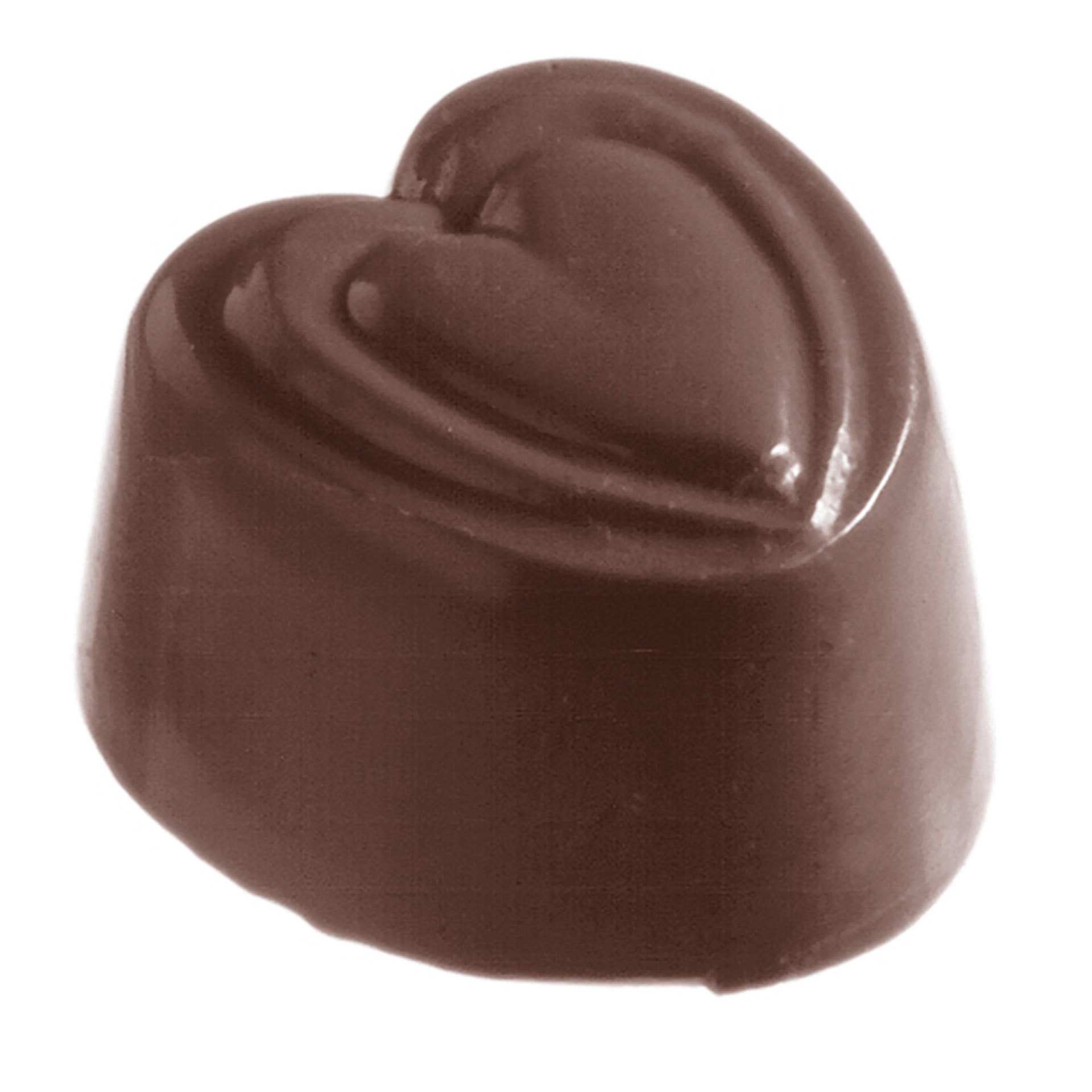 Schokoladen-Form - Herz - Abm. 27,5 x 13,5 x 2,4 cm - Polycarbonat - 421012-C