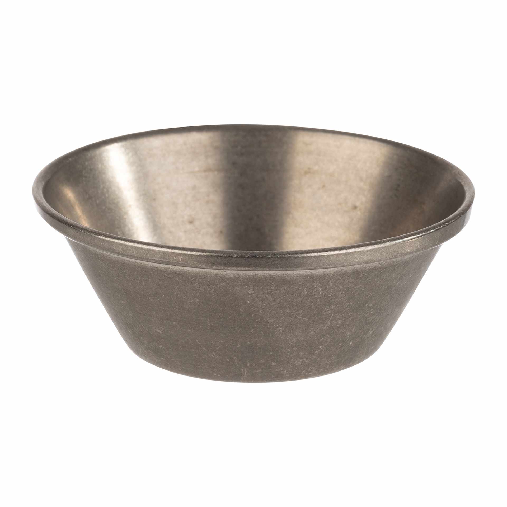 Dipschälchen - 6er Set - Antik-Edelstahl-Look - rund - Höhe 2,5 cm - Ø 6 cm - Inhalt 0,04 l - Edelstahl - 40720-B