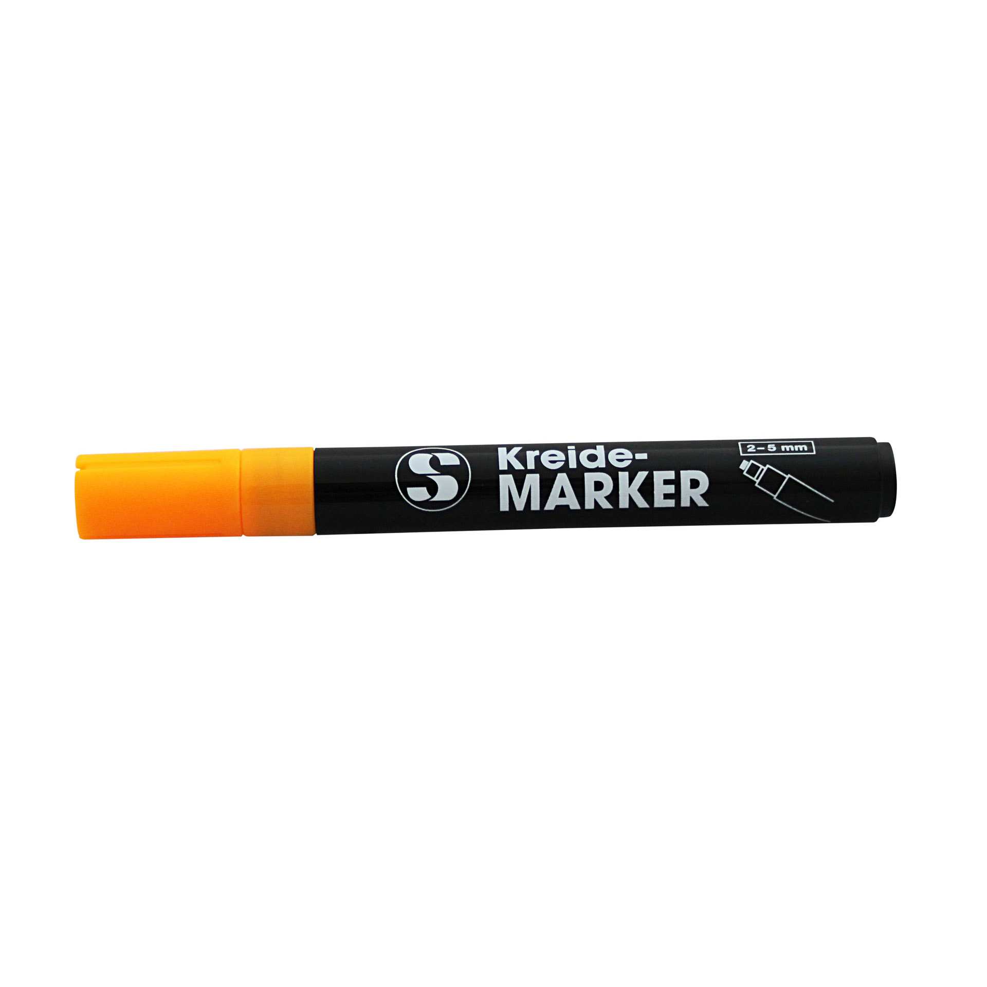 Kreidestift - Schreibdicke: 2-5 mm - orange - Abm. 14,0 x 1,5 x 1,5 cm - 198904-C