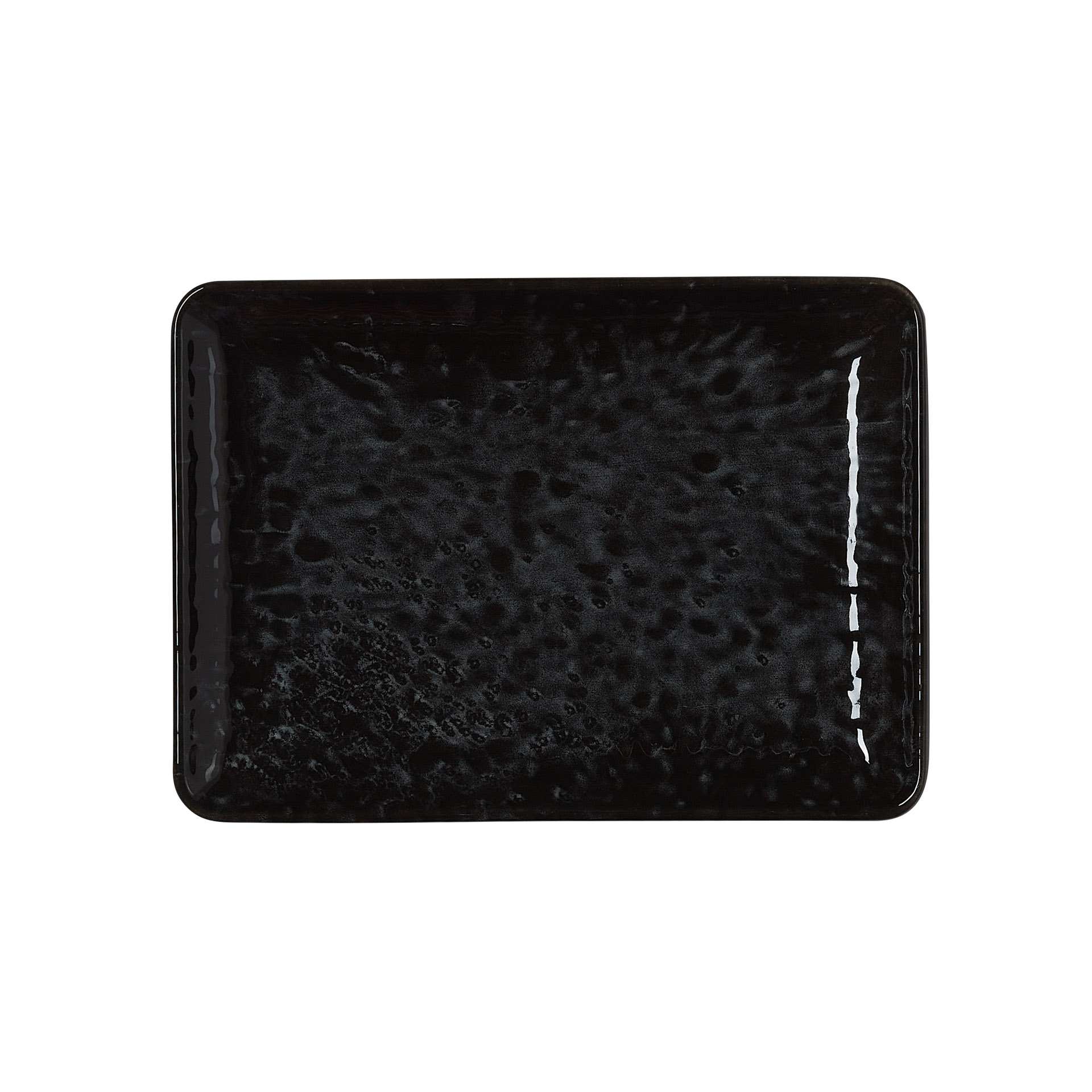 Teller (flach) - Set á 6 Stück - Serie Vida Night - night - rechteckig - Abm. 18,0 x 13,0 x 2,0 cm - Porzellan - 4880218-A
