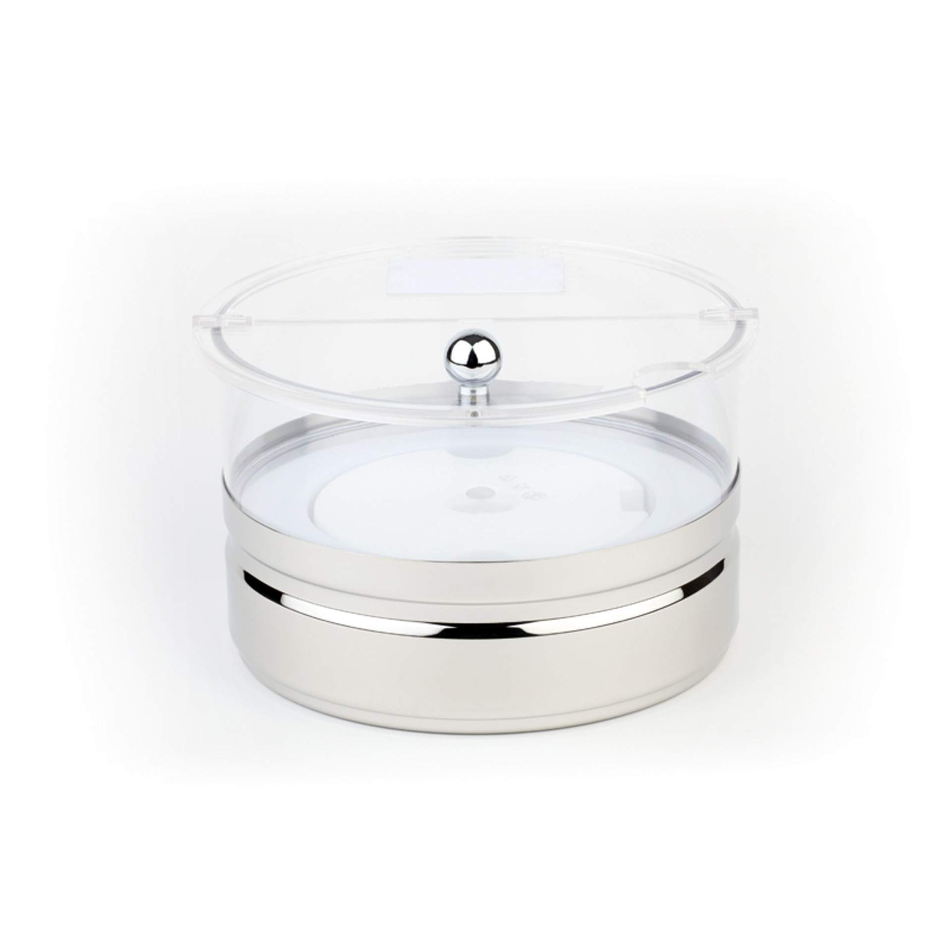 Kühlschale - mit Beschriftungsschild - Serie Top Fresh - hochglanzpoliert - rund - Abm. 14,0 cm - Ø 22,0 cm - Inhalt 2,50 l - Edelstahl / Polycarbonat - 11847-B