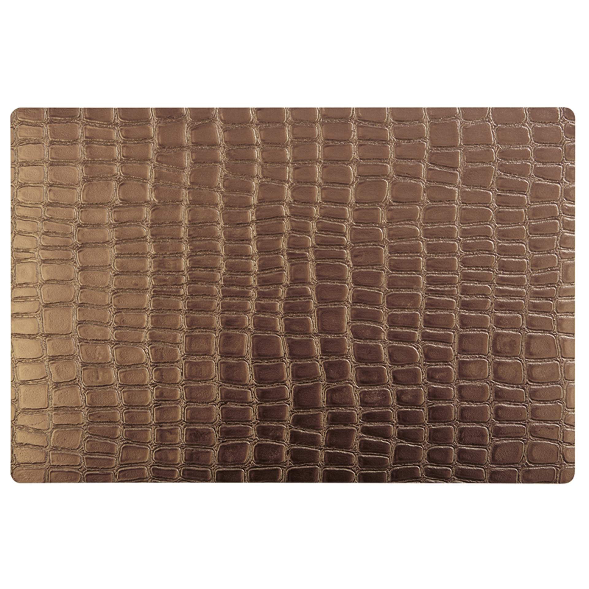 Tischset - Krokodil-Muster - Serie Croco - kupferoptik - rechteckig - Abm. 45 x 30 cm - Kunststoff / EVA - 60536-B