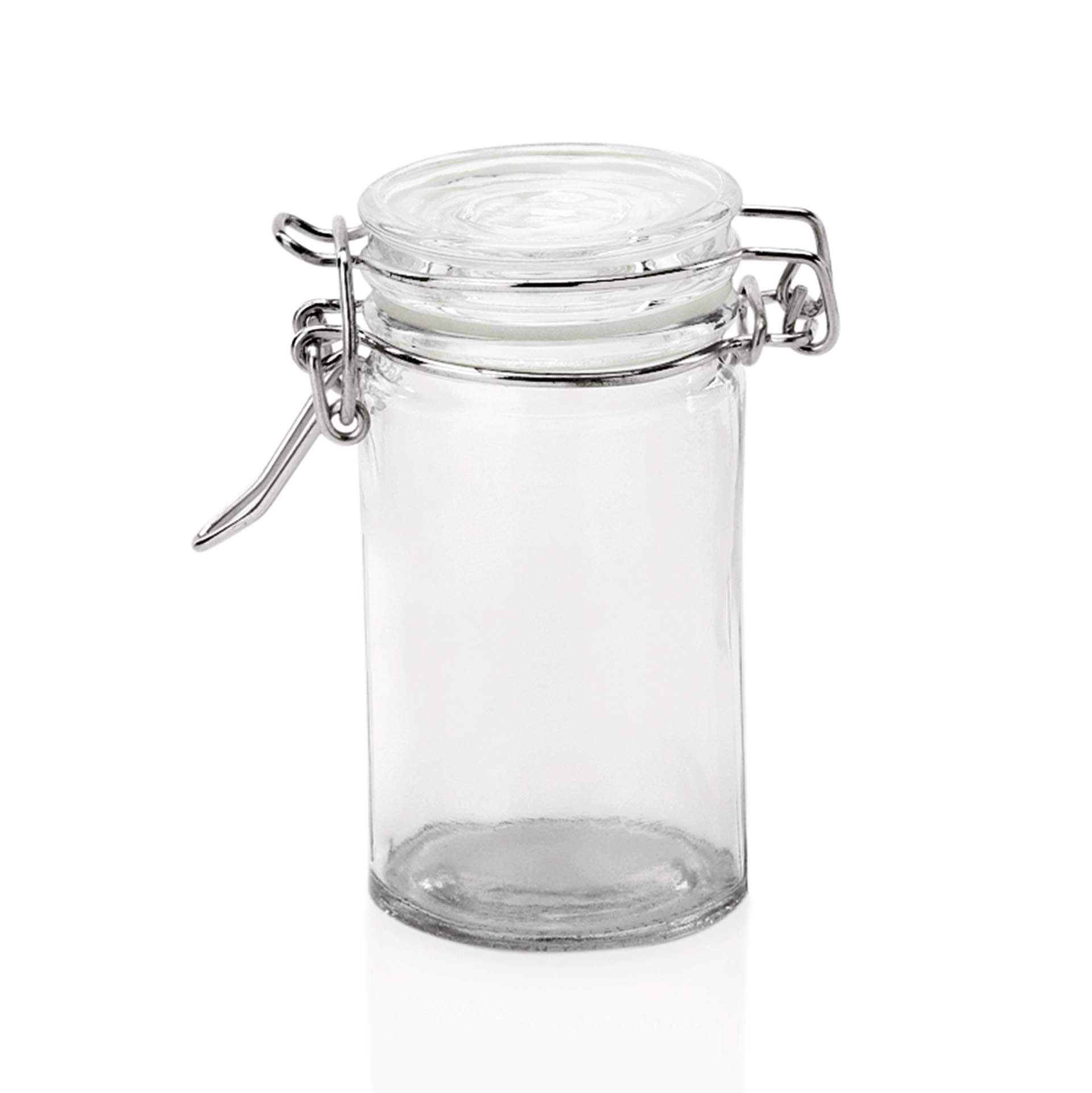 Petit-Bügelverschlussglas - Deckel mit Dichtung - Abm. 8,5 cm - Ø 4,5 cm - Inhalt 0,10 l - Glas - 1786010-A