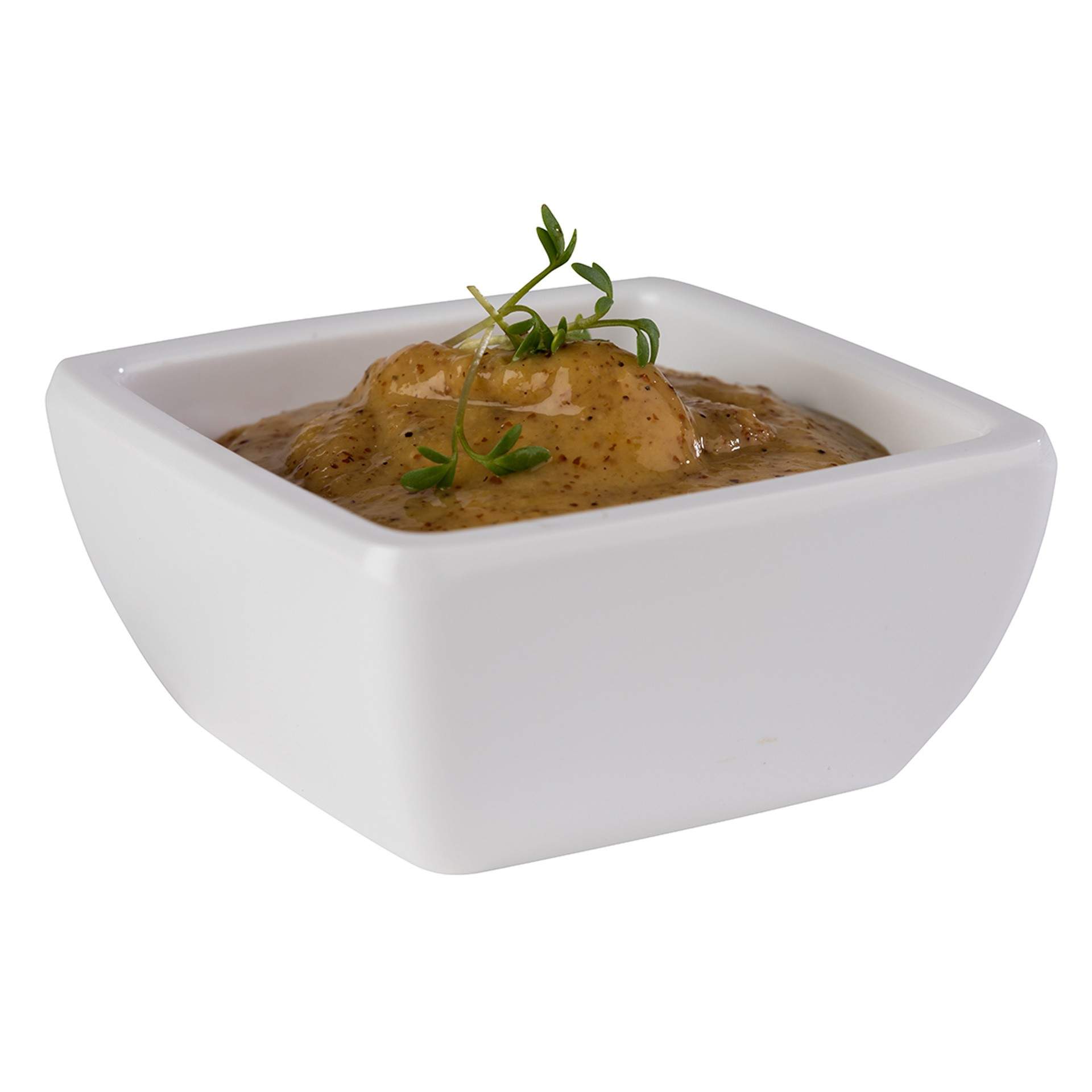 Schale - zeitloses Design - Serie Pure - weiß - quadratisch - Abm. 6,5 x 6,5 x 3 cm - Inhalt 0,05 l - Melamin - 84424-B